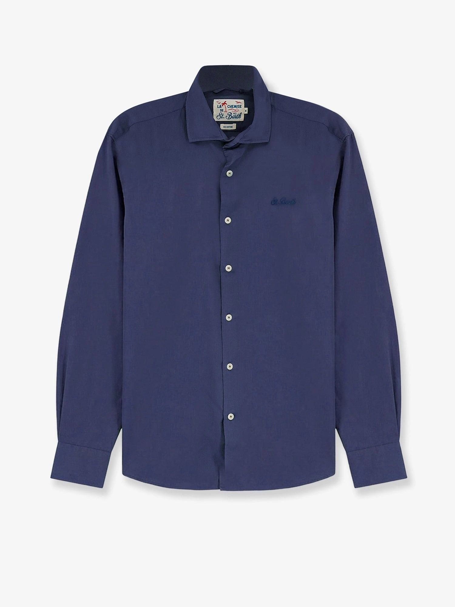 Ice cotton shirt with embroidered logo on the front.webp