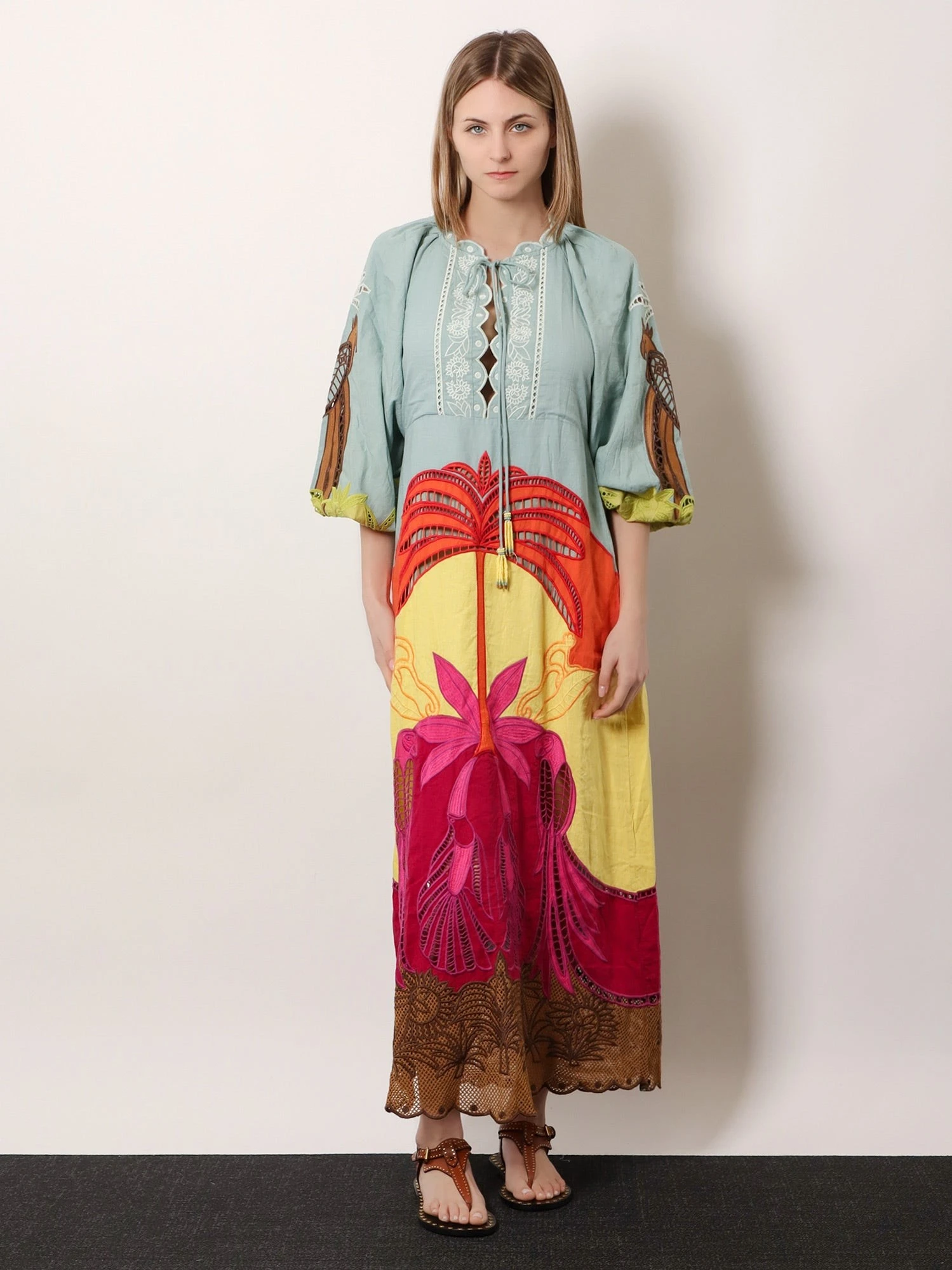 Usiacuri lino and viscose dress.webp