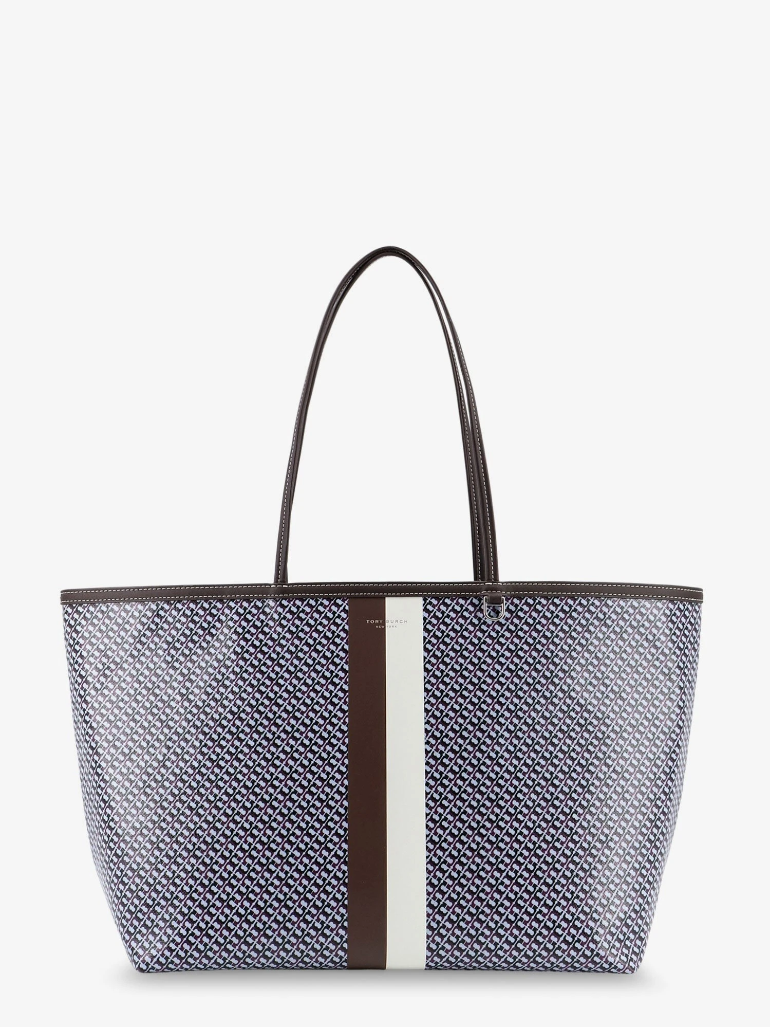 The Racer Tote shoulder bag in coated canvas with all-over logo.webp