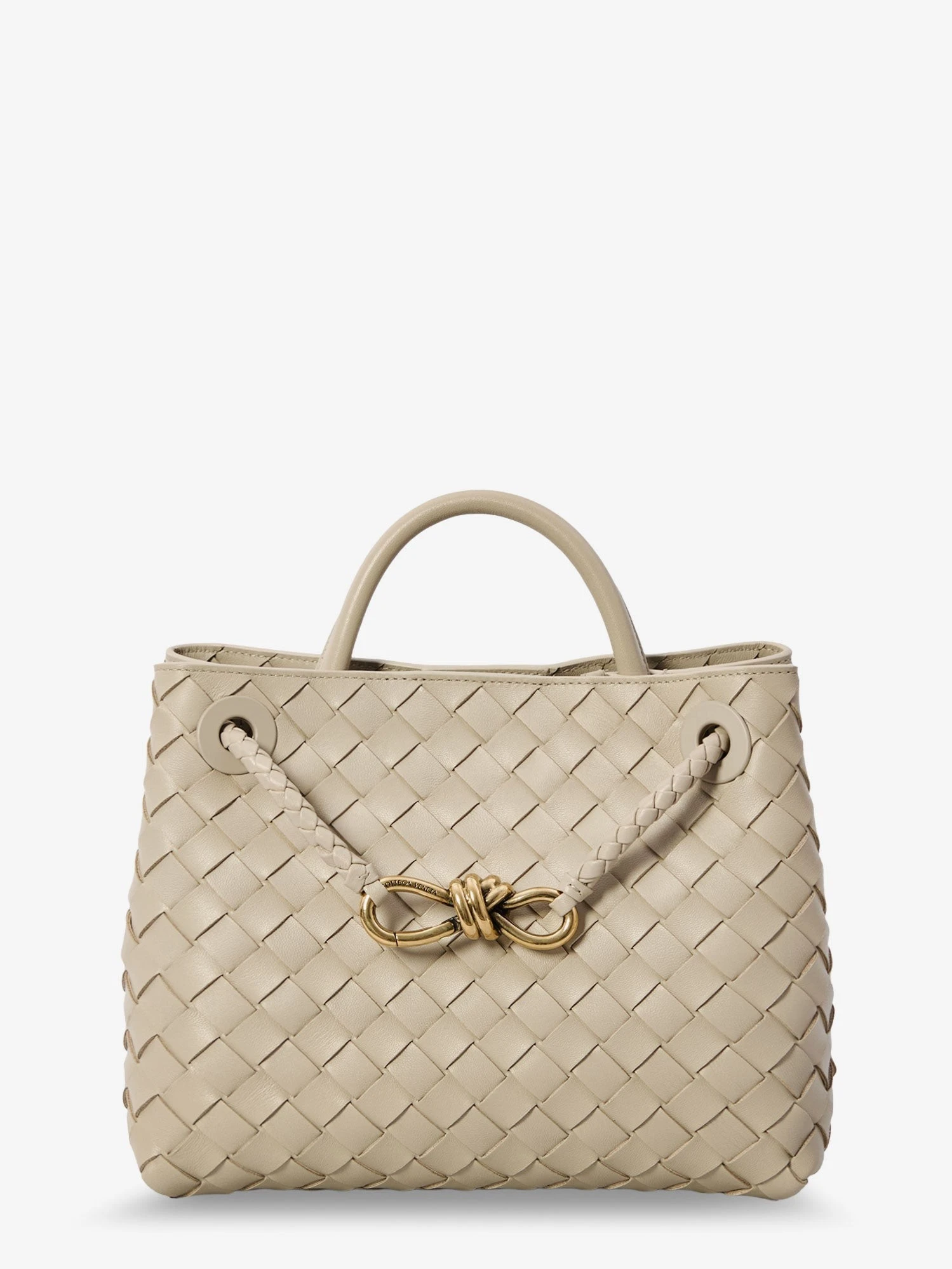 Andiamo leather shoulder bag with Intrecciato motif.webp