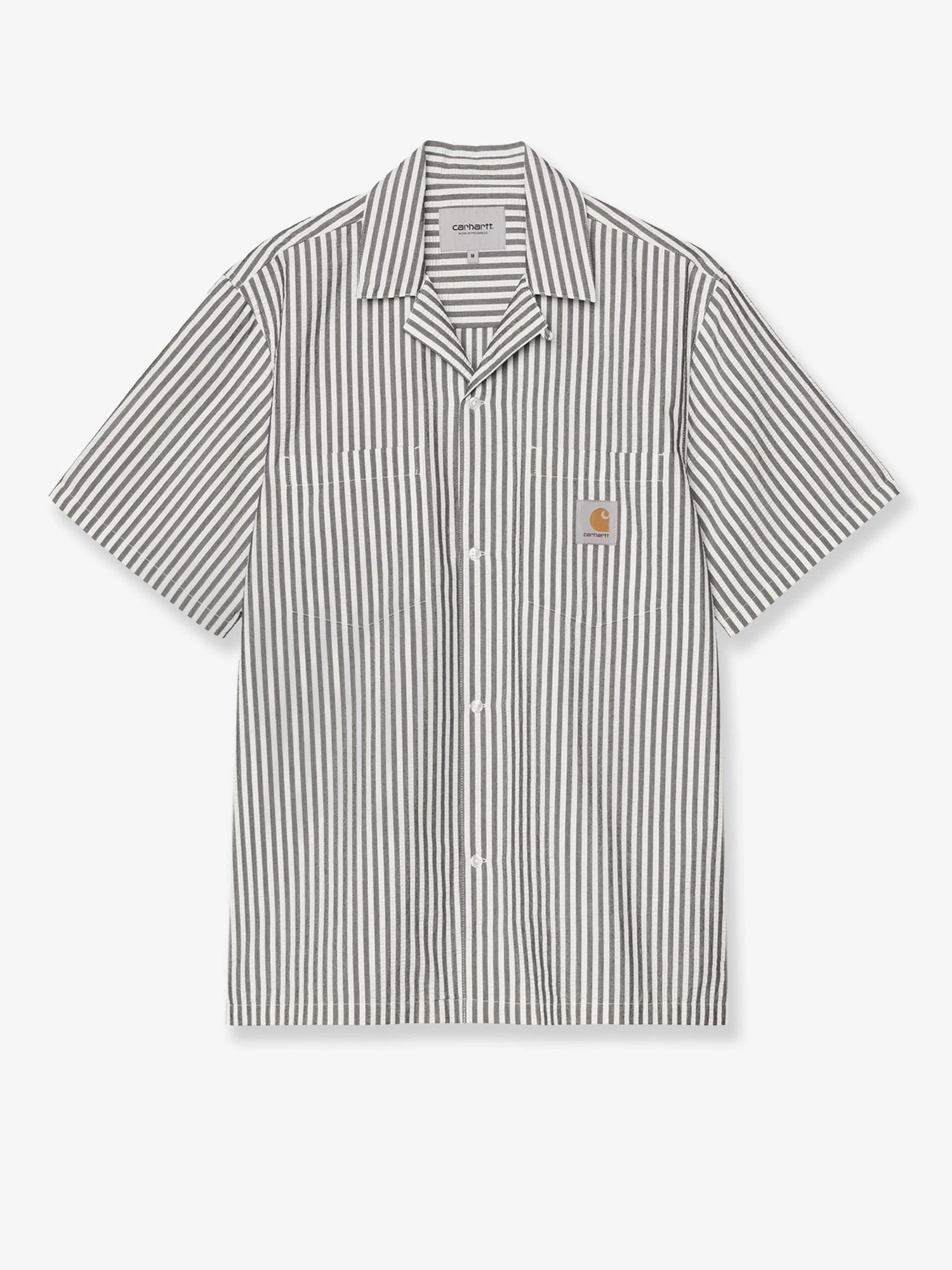 Level cotton blend shirt with striped pattern.webp