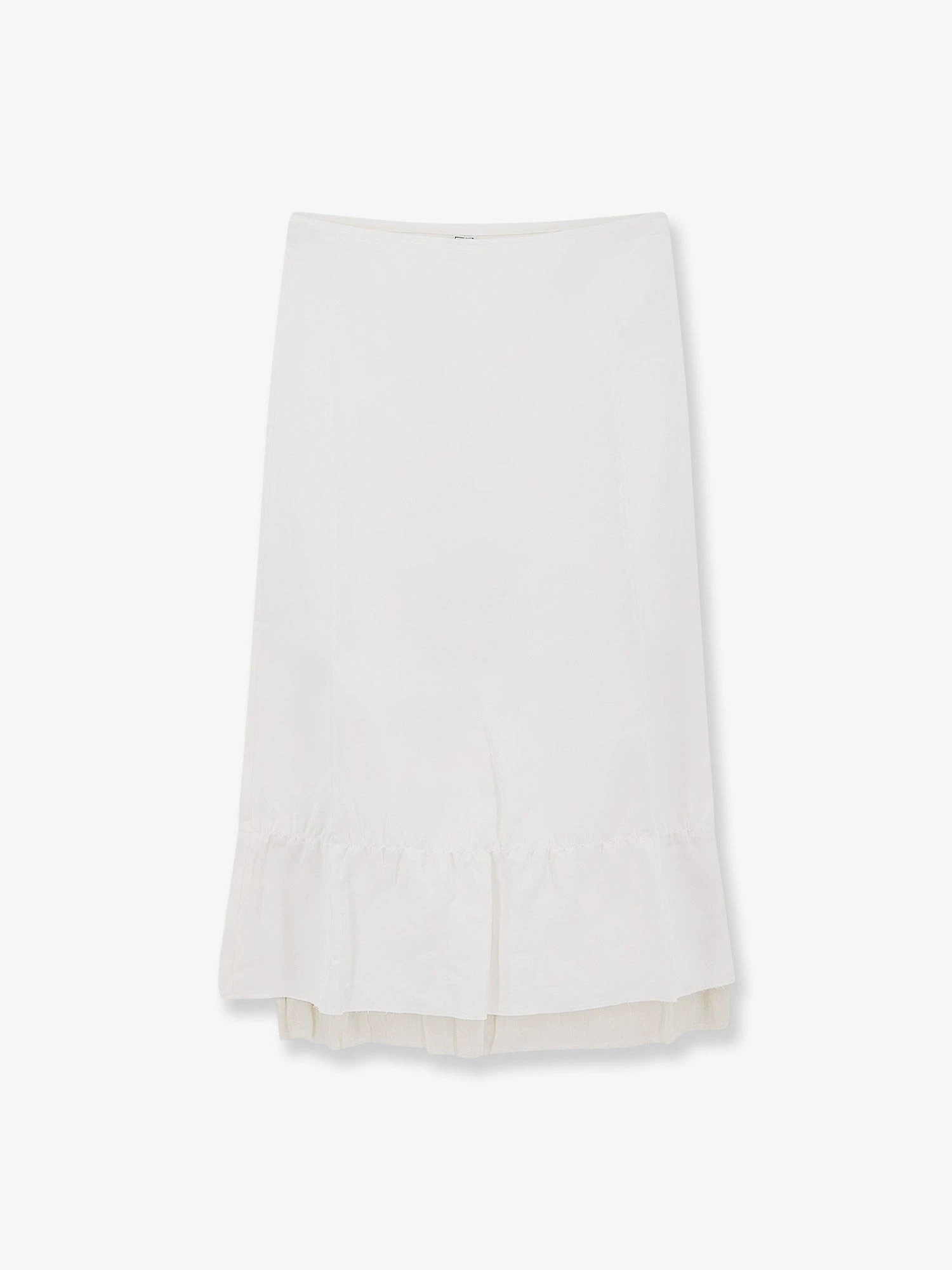 Layered viscose and linen blend skirt.webp