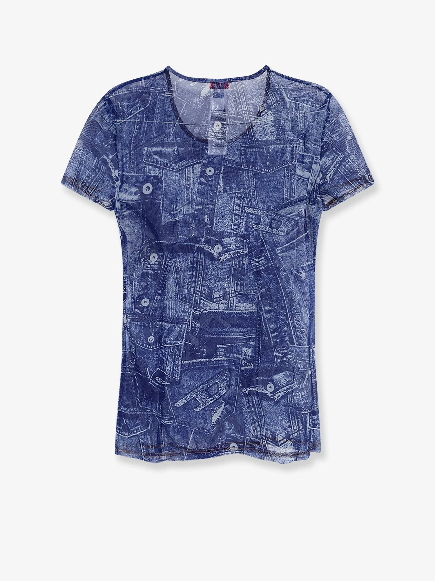 Kasia t-shirt with denim print.webp