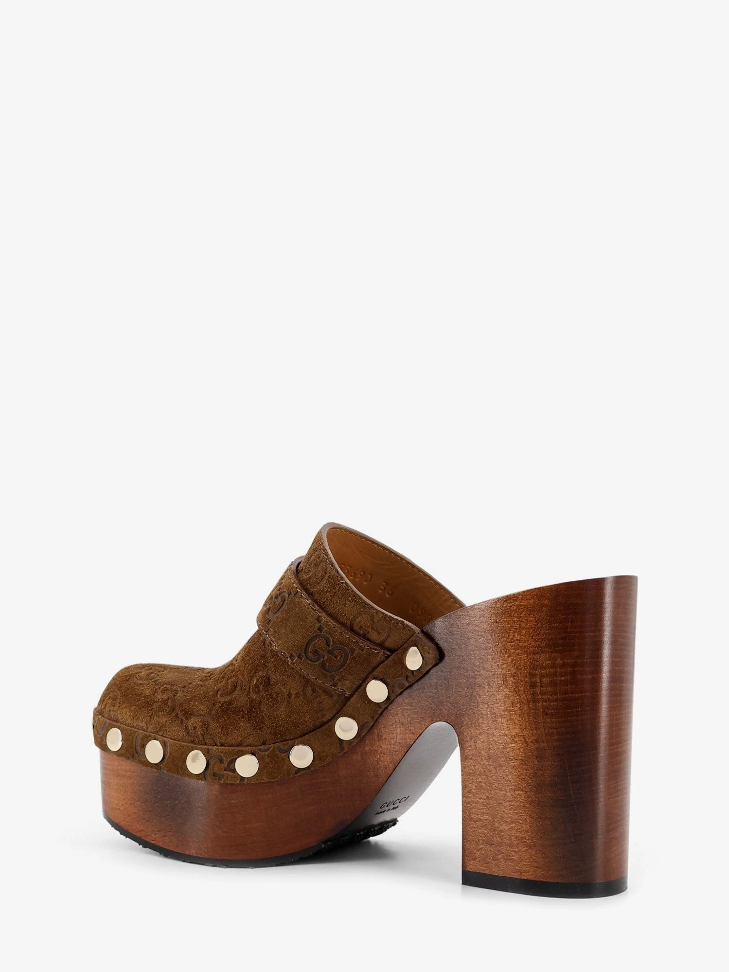 Suede sandals with all-over GG logo.webp