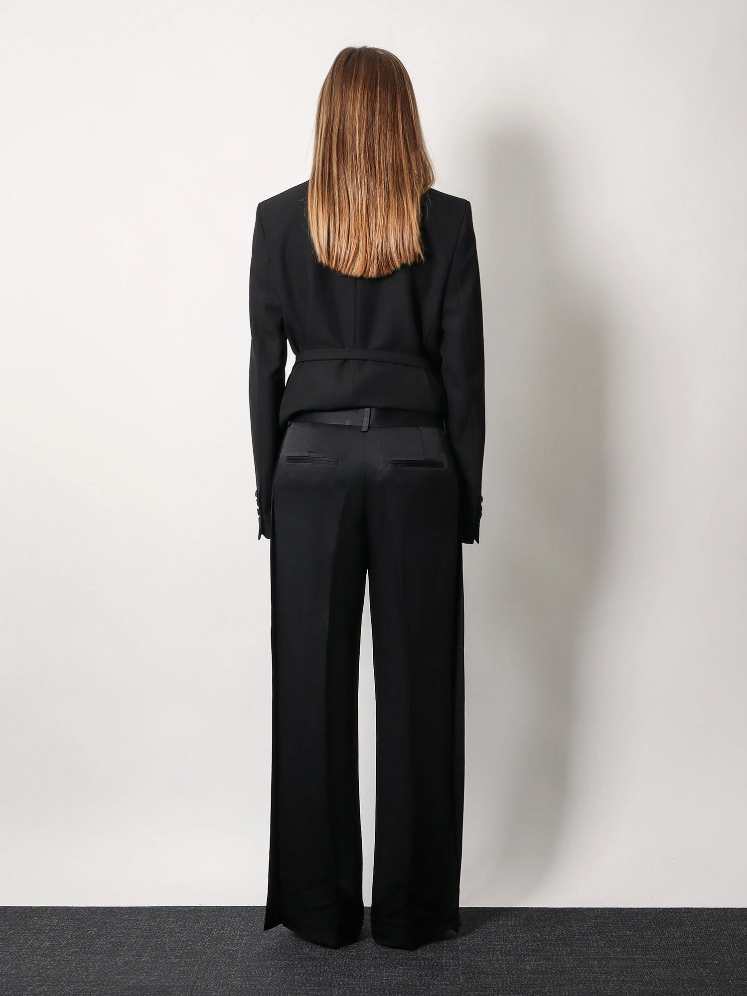 Viscose blend trouser with slits.webp