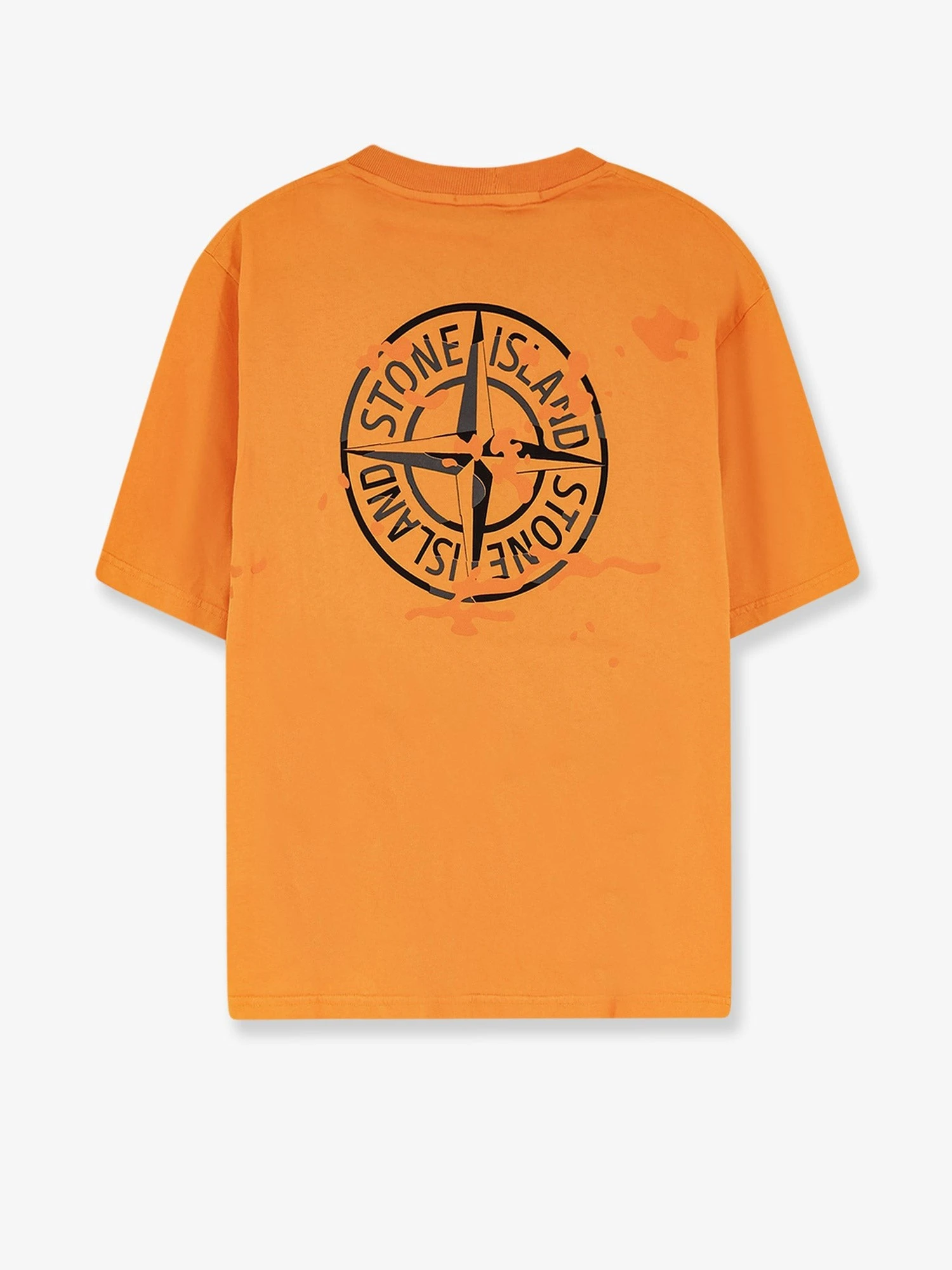 Cotton T-shirt with tone-on-tone logo print on the front.webp