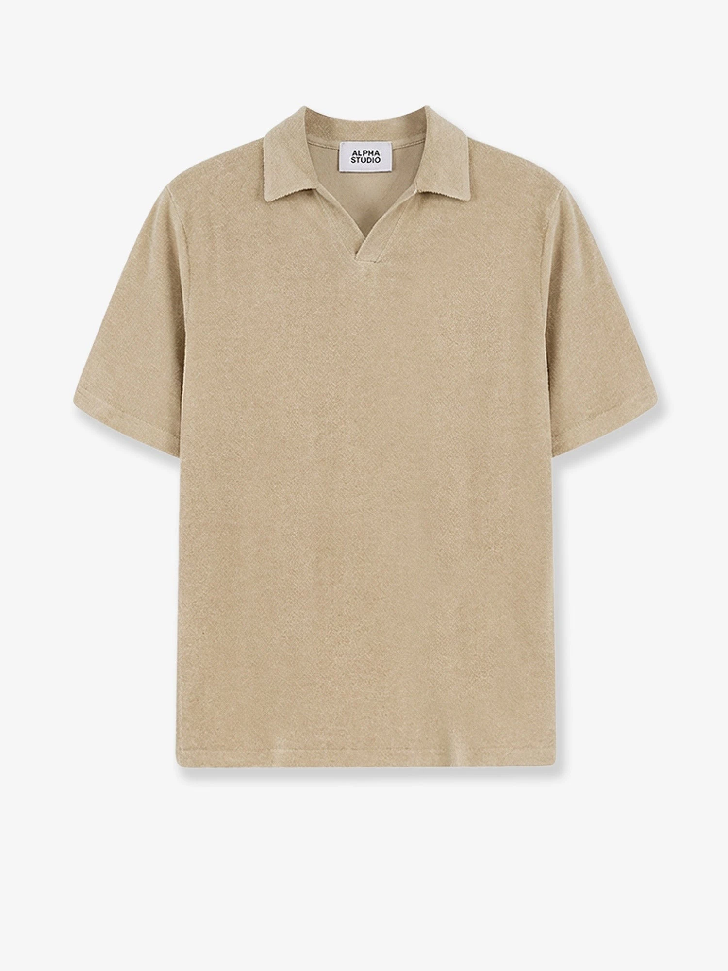 Linen and cotton blend polo shirt.webp