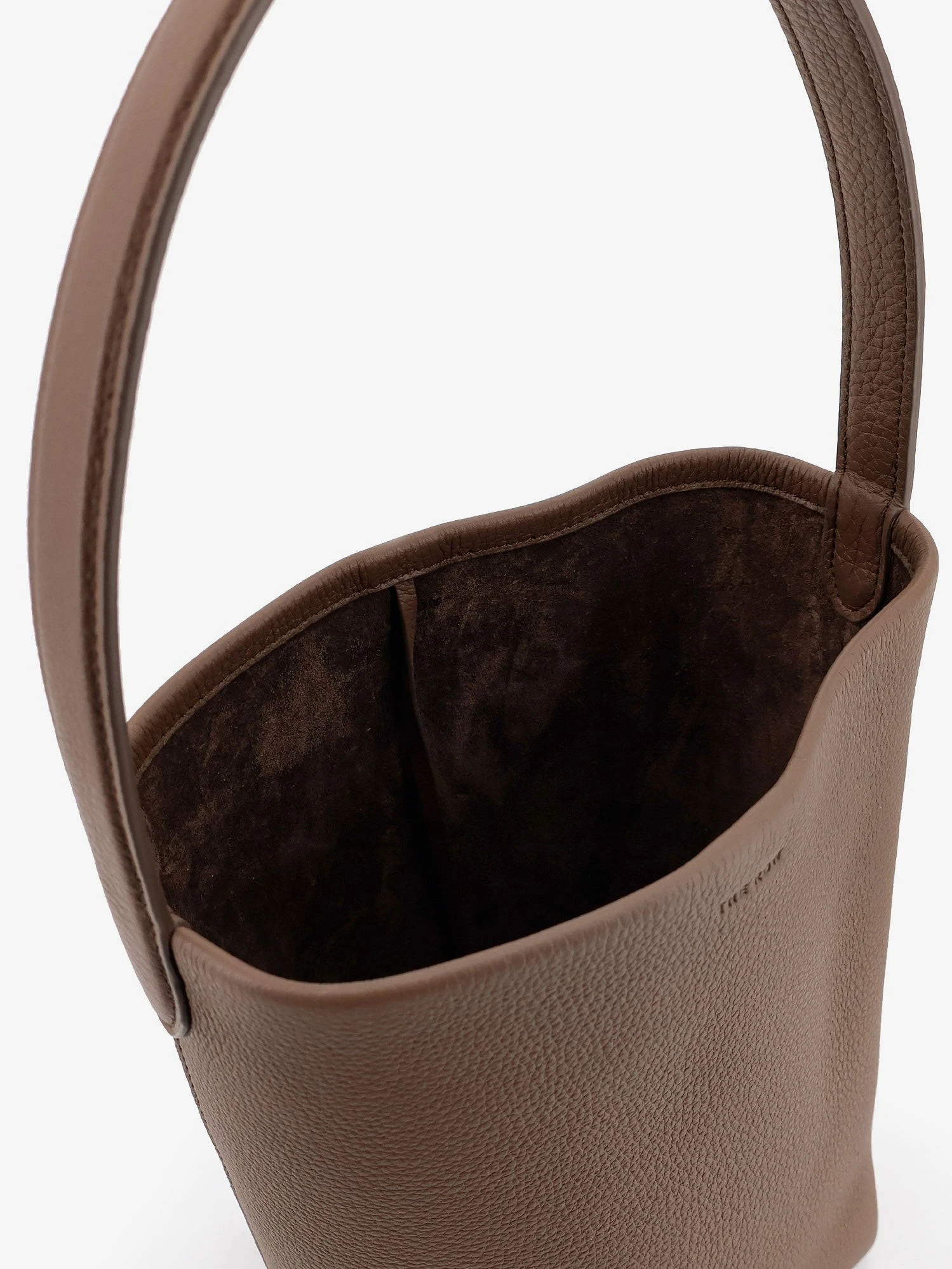 Small N/S Park Tote hammered leather bucket bag.webp