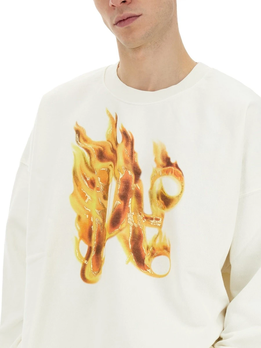 "BURNING MONOGRAM" PRINT SWEATSHIRT.webp