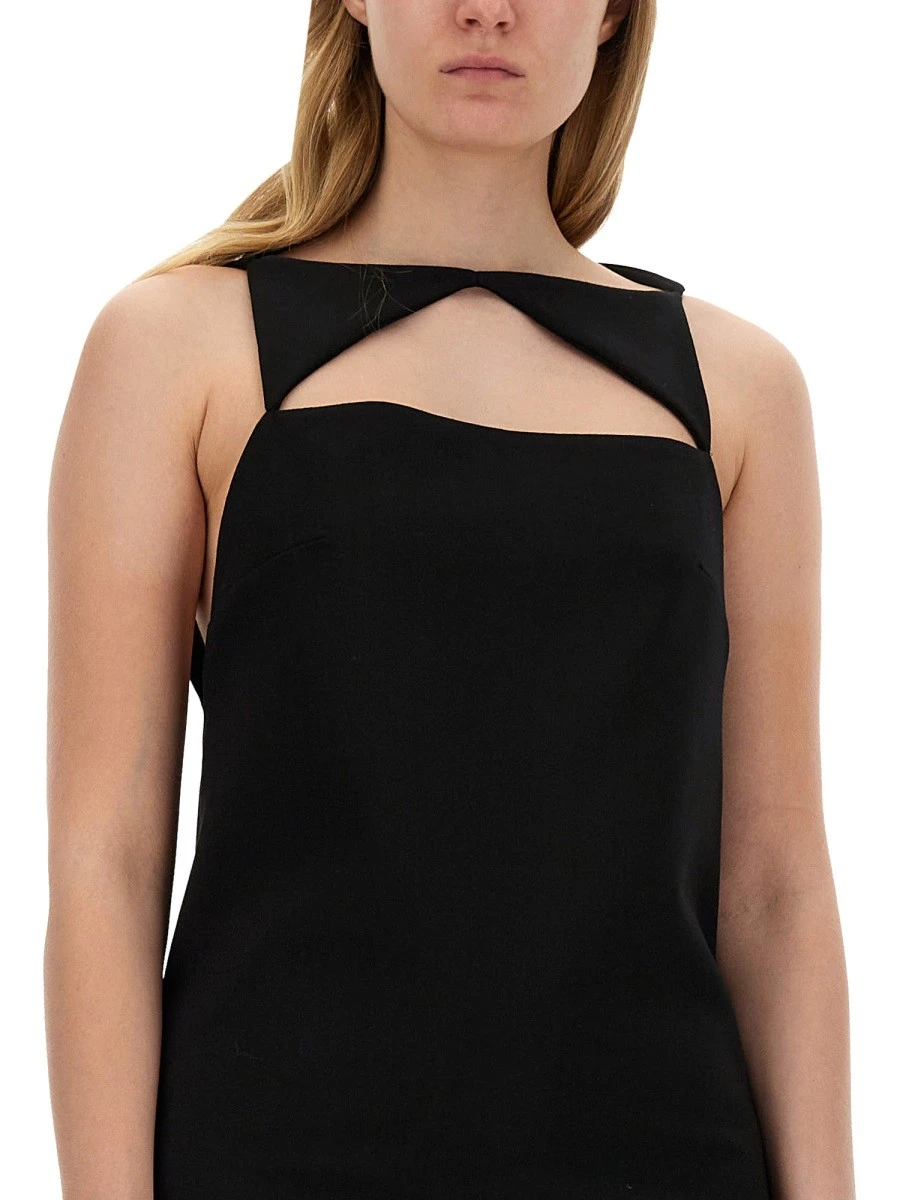 WOOL BLEND STRAIGHT MINI DRESS WITH CUT-OUT.webp