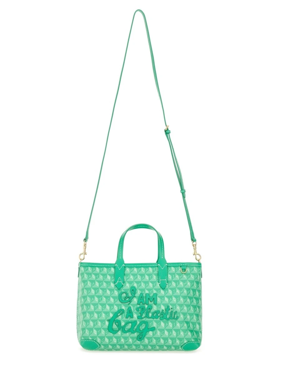 XS TOTE BAG WITH "I AM A PLASTIC BAG" PATTERN.webp