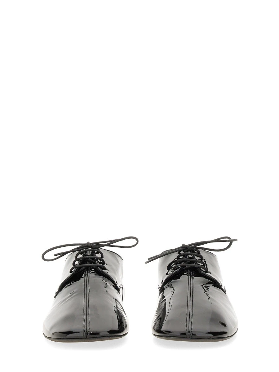 SHINY LEATHER LACE-UP SHOE