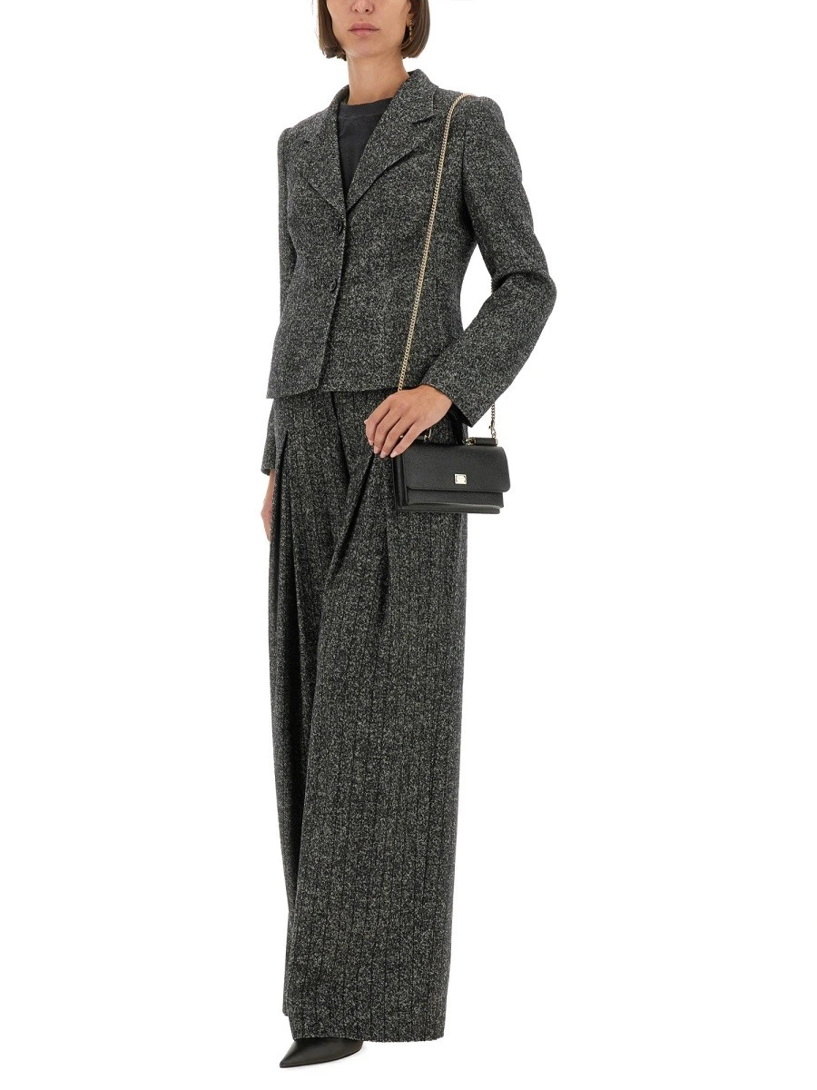 SINGLE-BREASTED JACKET IN WOOL BLEND DOT.webp