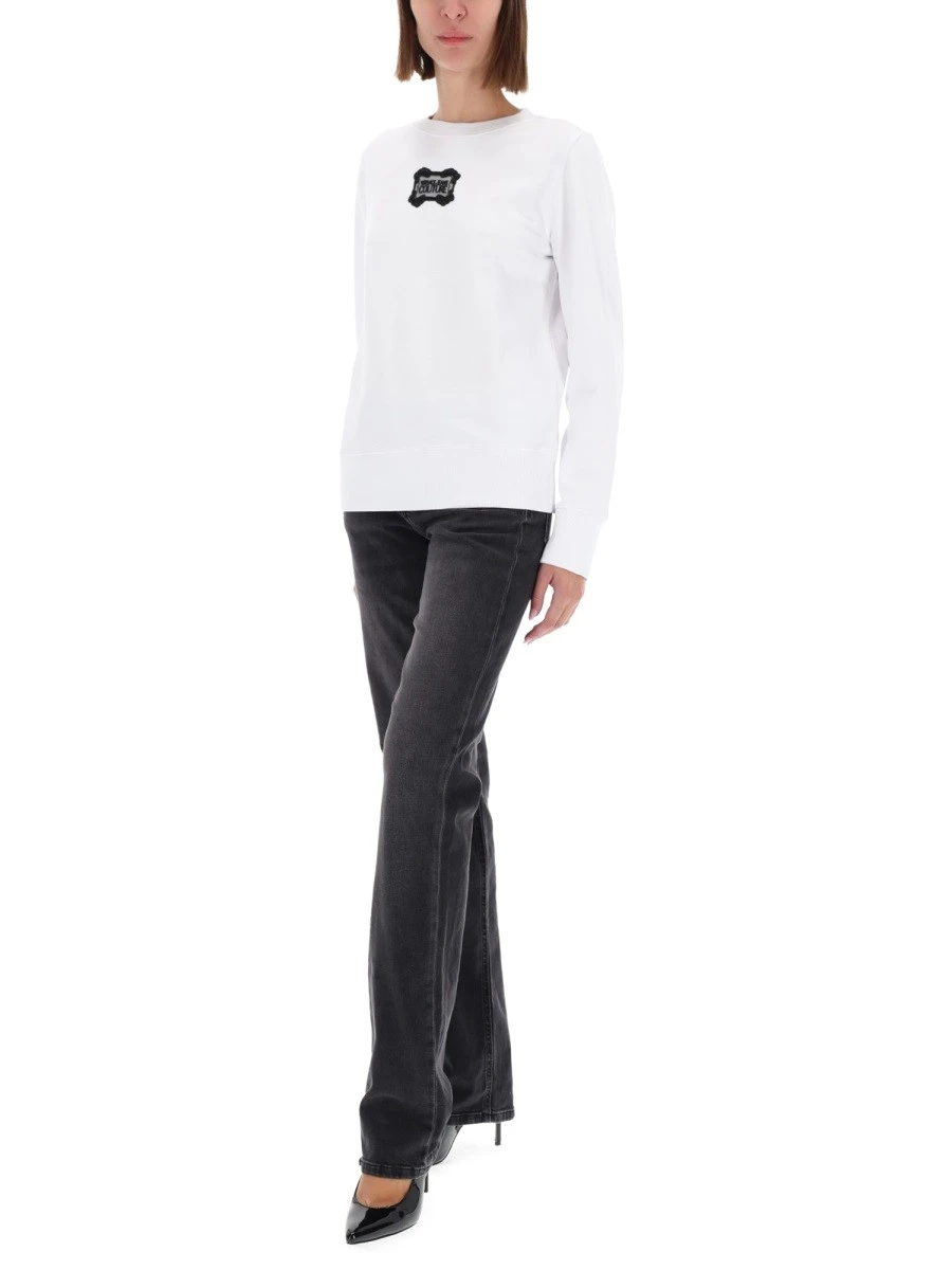 SWEATSHIRT WITH "BAROQUE" LOGO PATCH.webp