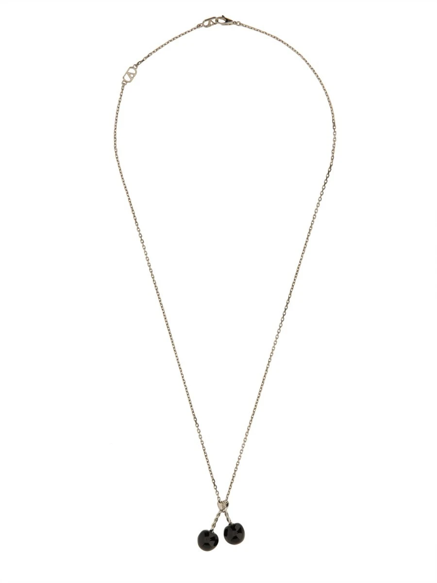 CHEZ VALENTINO METAL AND ENAMEL NECKLACE.webp