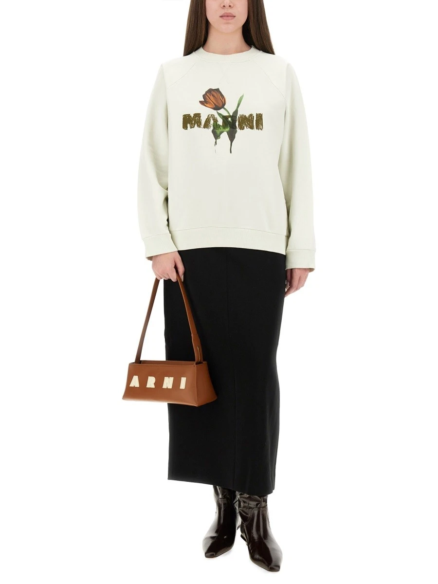 WHITE COTTON SWEATSHIRT WITH TULIP PRINT.webp