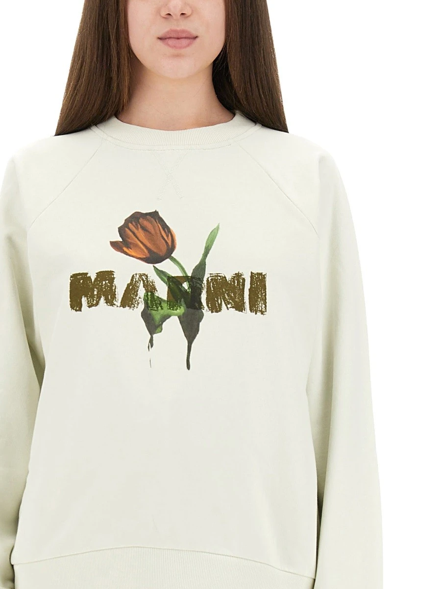 WHITE COTTON SWEATSHIRT WITH TULIP PRINT.webp