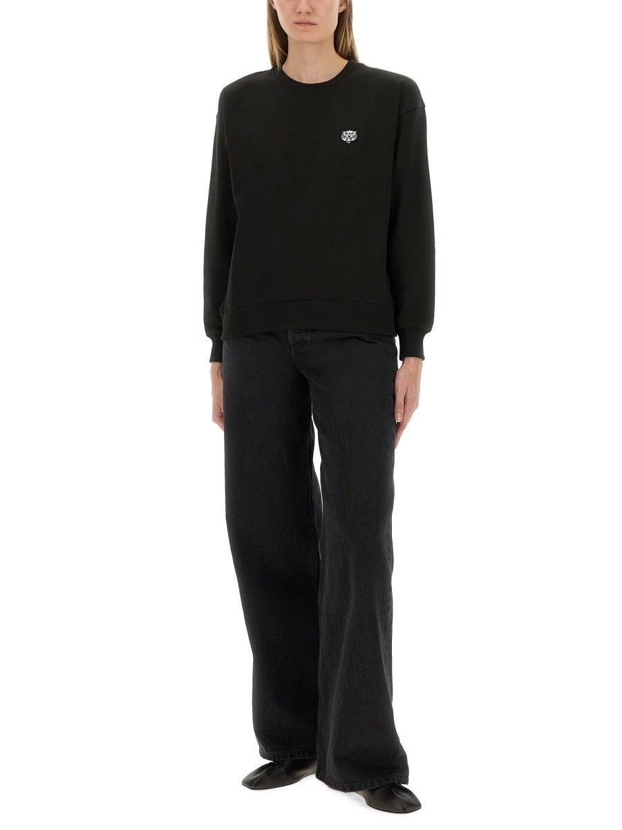 COTTON SWEATSHIRT WITH "HAPPY TIGER" PATCH.webp