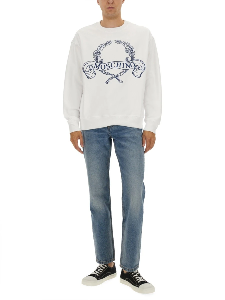 SWEATSHIRT WITH LAUREL CROWN LOGO EMBROIDERY.webp