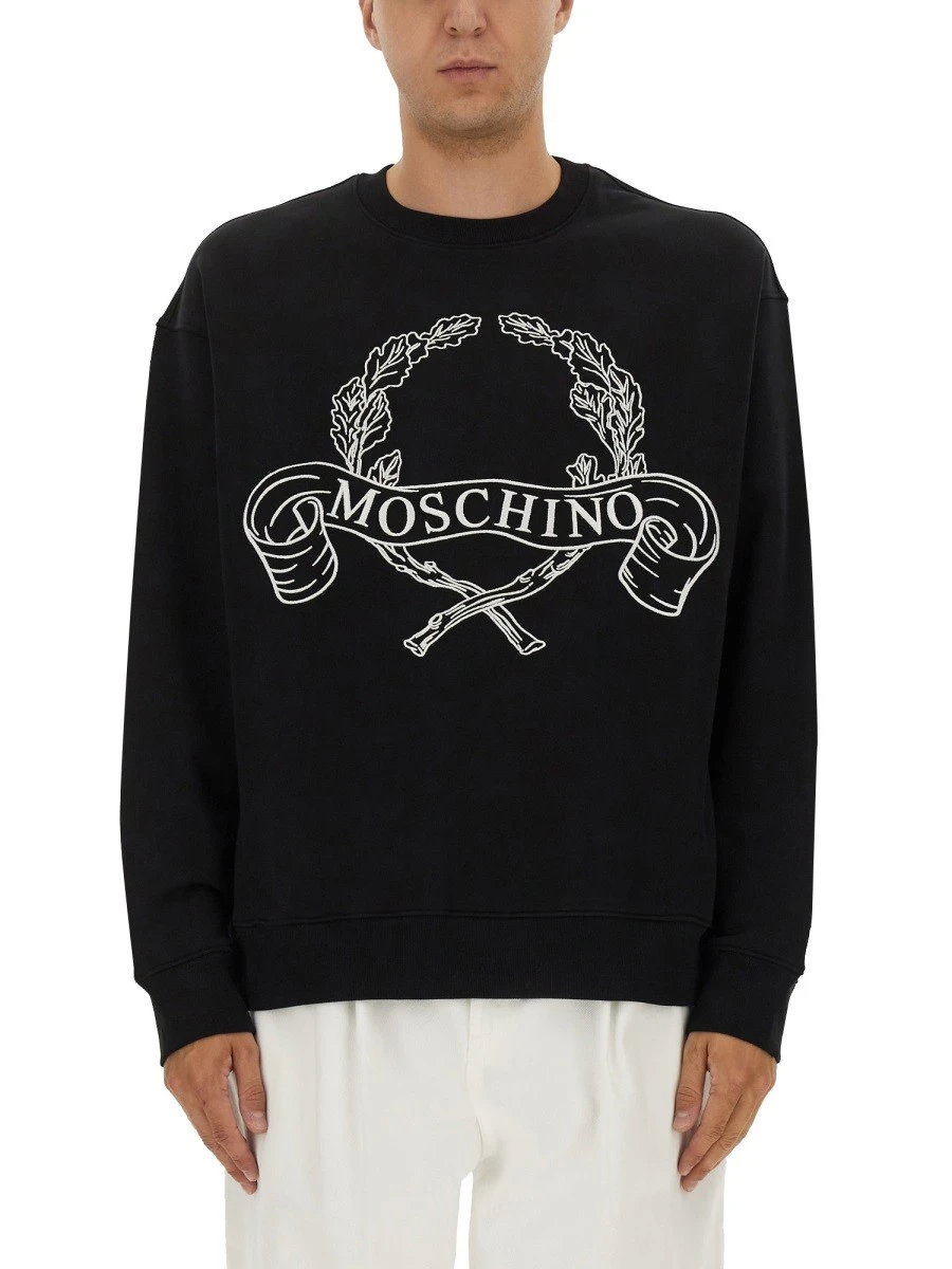 SWEATSHIRT WITH LAUREL CROWN LOGO EMBROIDERY.webp