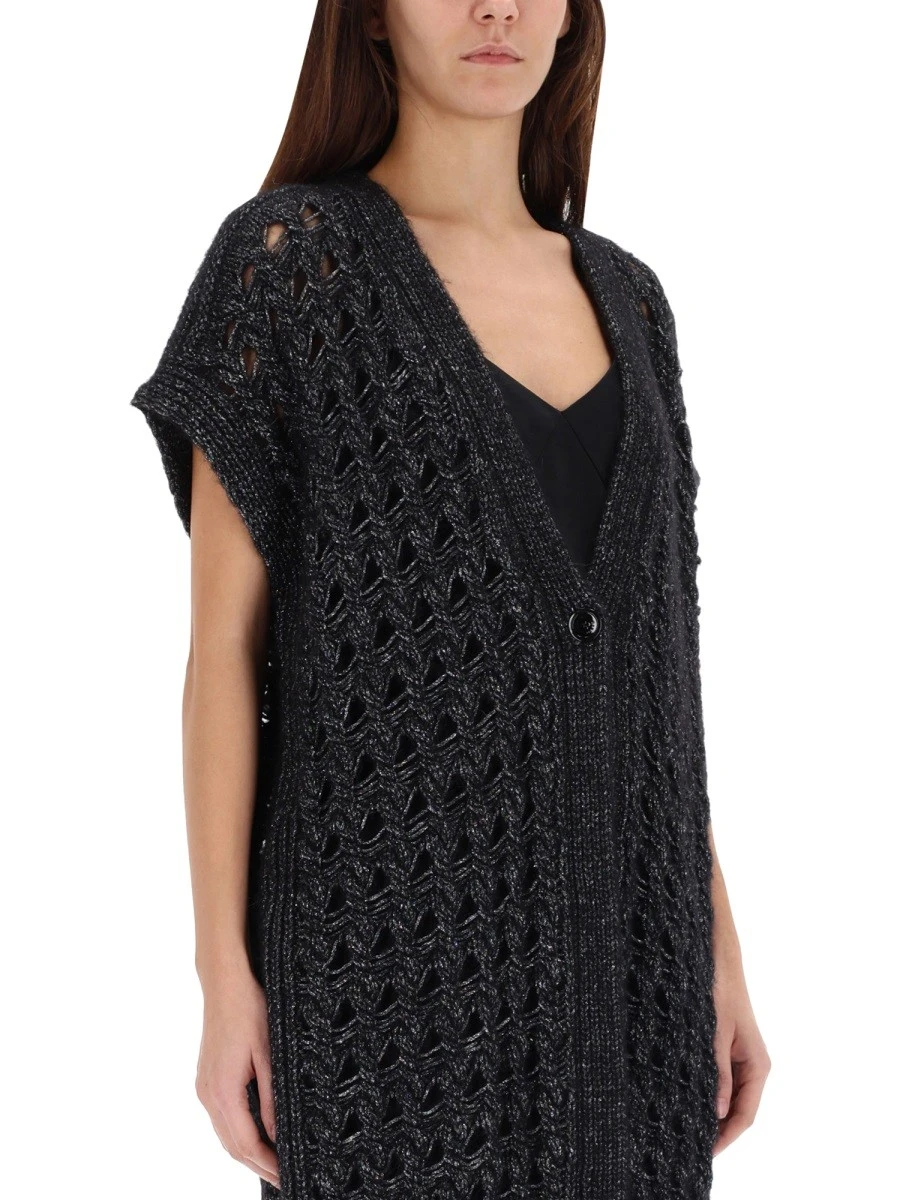 VEST WITH PERFORATED WORKMANSHIP