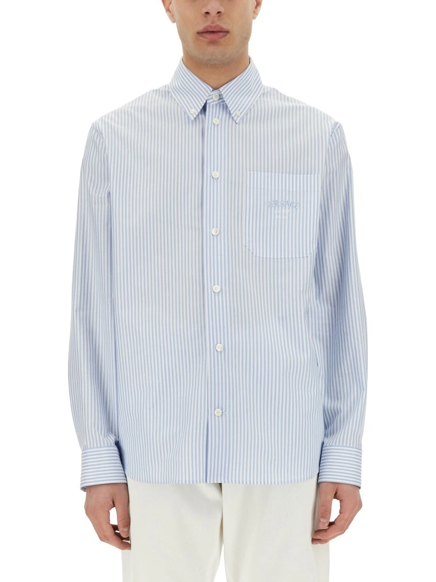 STRIPED SHIRT WITH SILK PRINTED INSERT.webp
