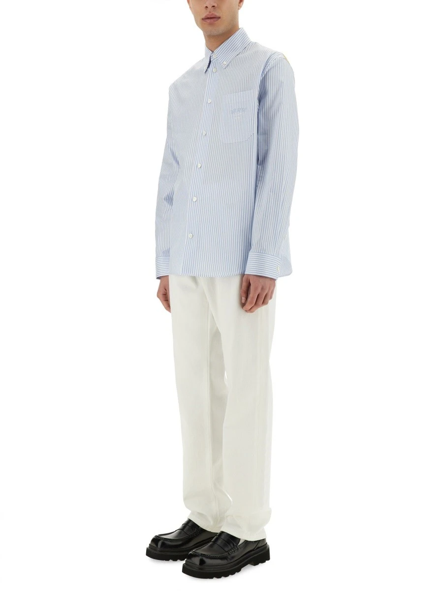 STRIPED SHIRT WITH SILK PRINTED INSERT.webp