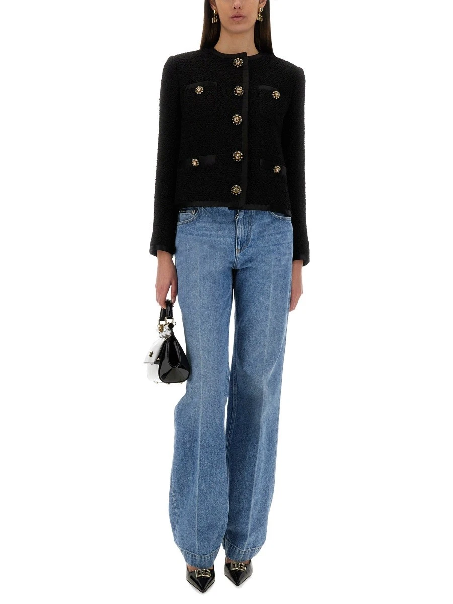 SINGLE-BREASTED TWEED BOUCLÉ SHORT JACKET.webp