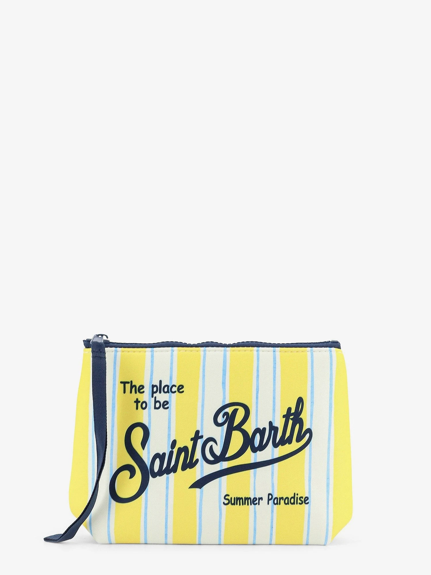 Aline scuba clutch with striped pattern.webp
