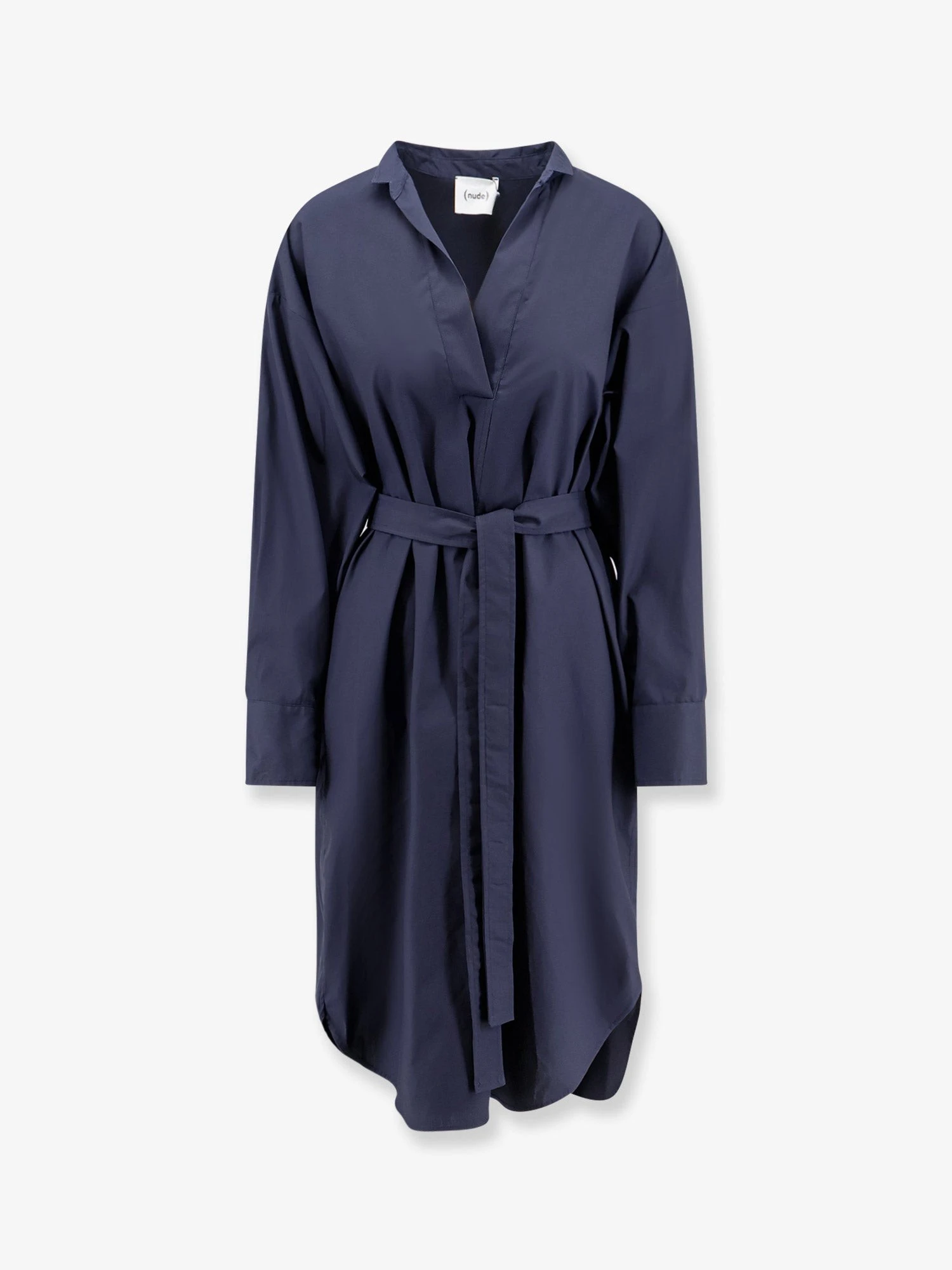 Cotton dress with belt.webp