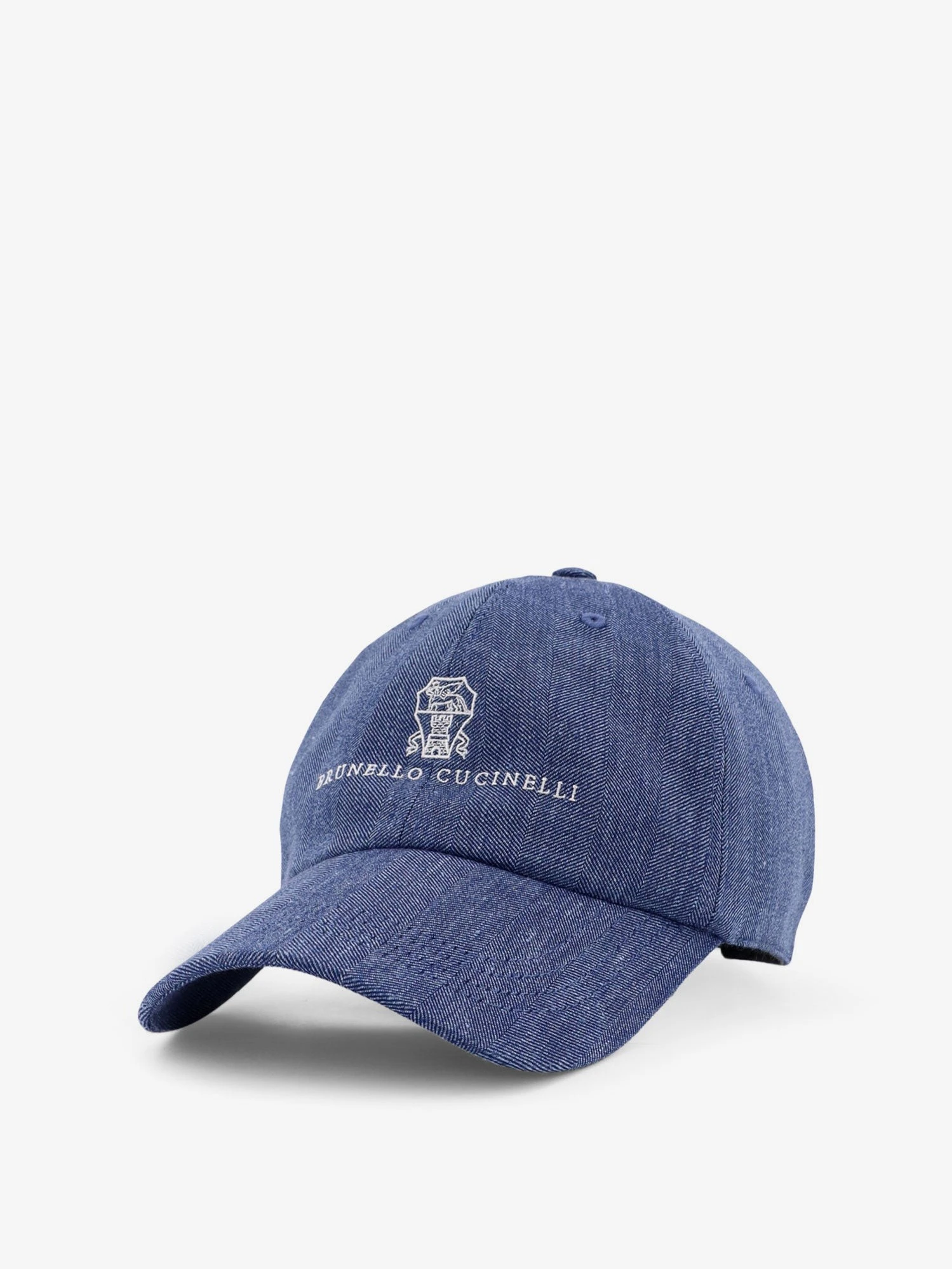 Linen and virgin wool blend hat with embroidered logo on the front.webp