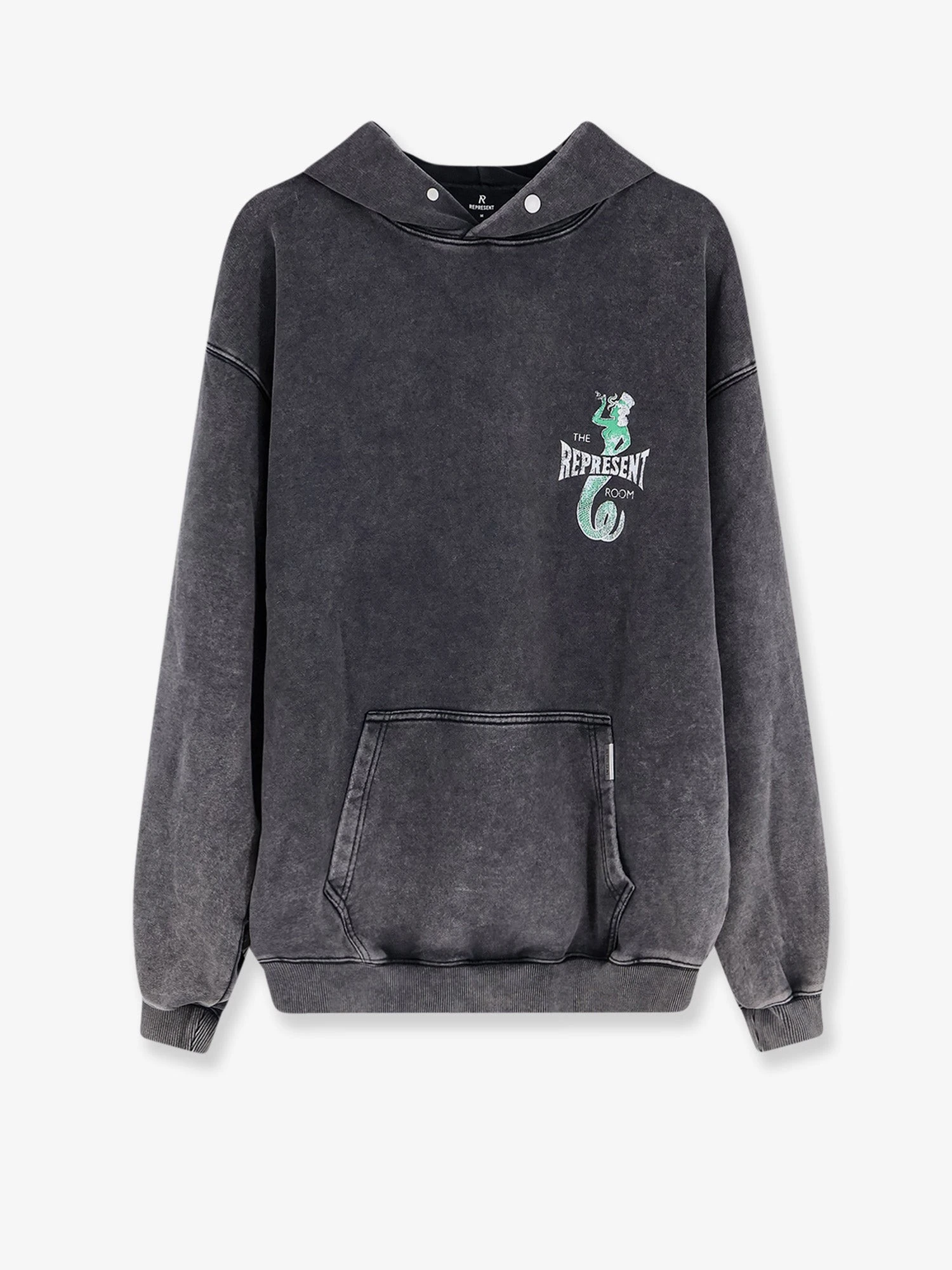 Cotton sweatshirt with print on the front.webp
