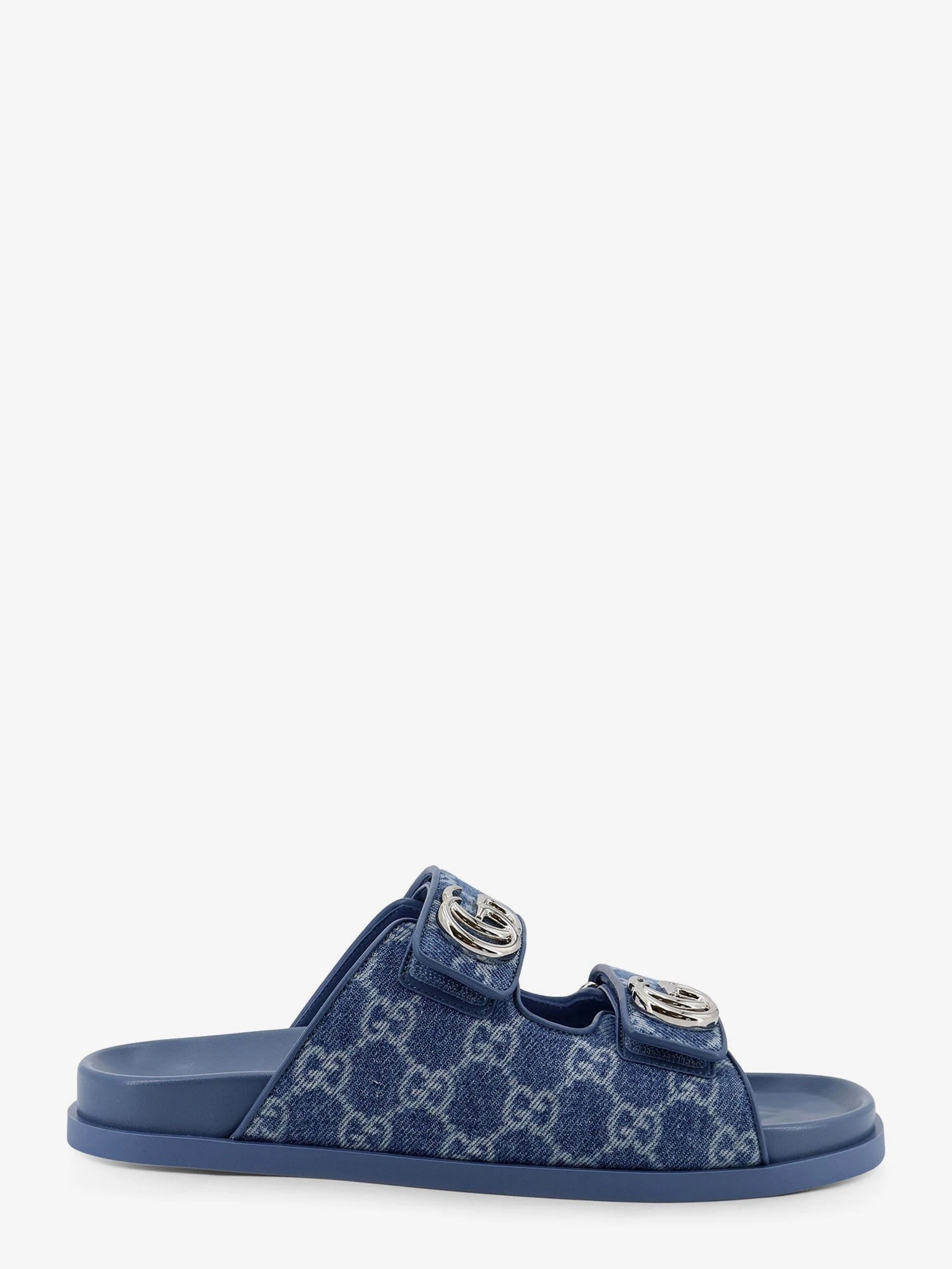 Laser GG denim sandals with all-over GG motif.webp