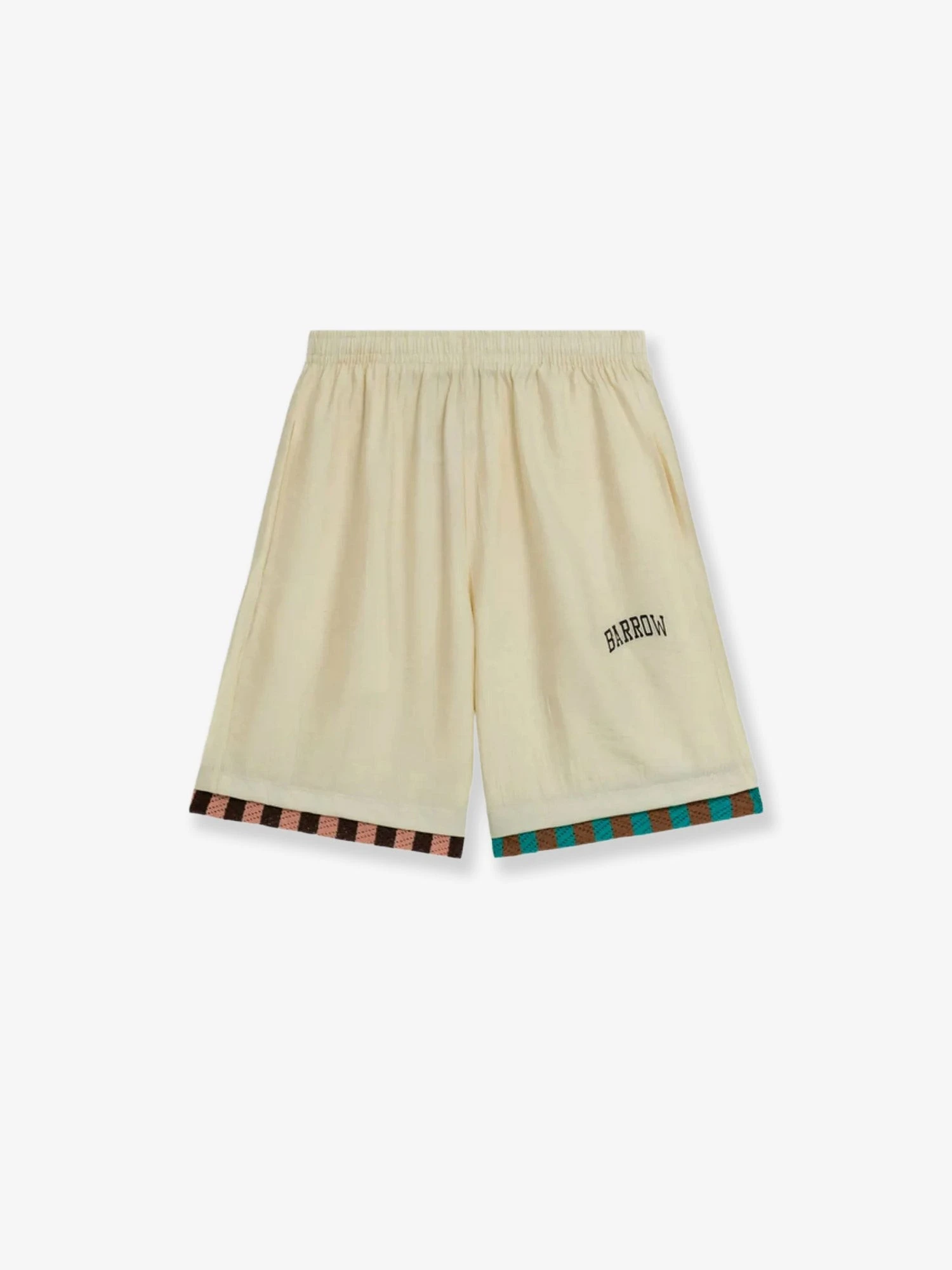 Viscose blend bermuda shorts with logo print.webp