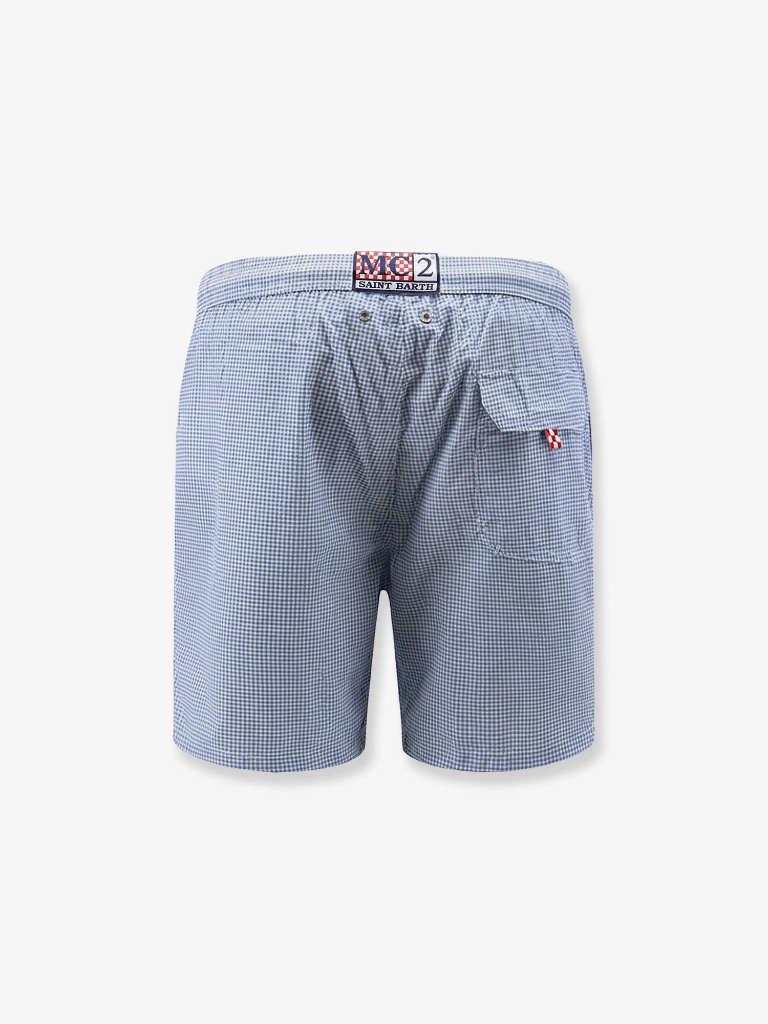 Nylon swim shorts with micro pattern.webp