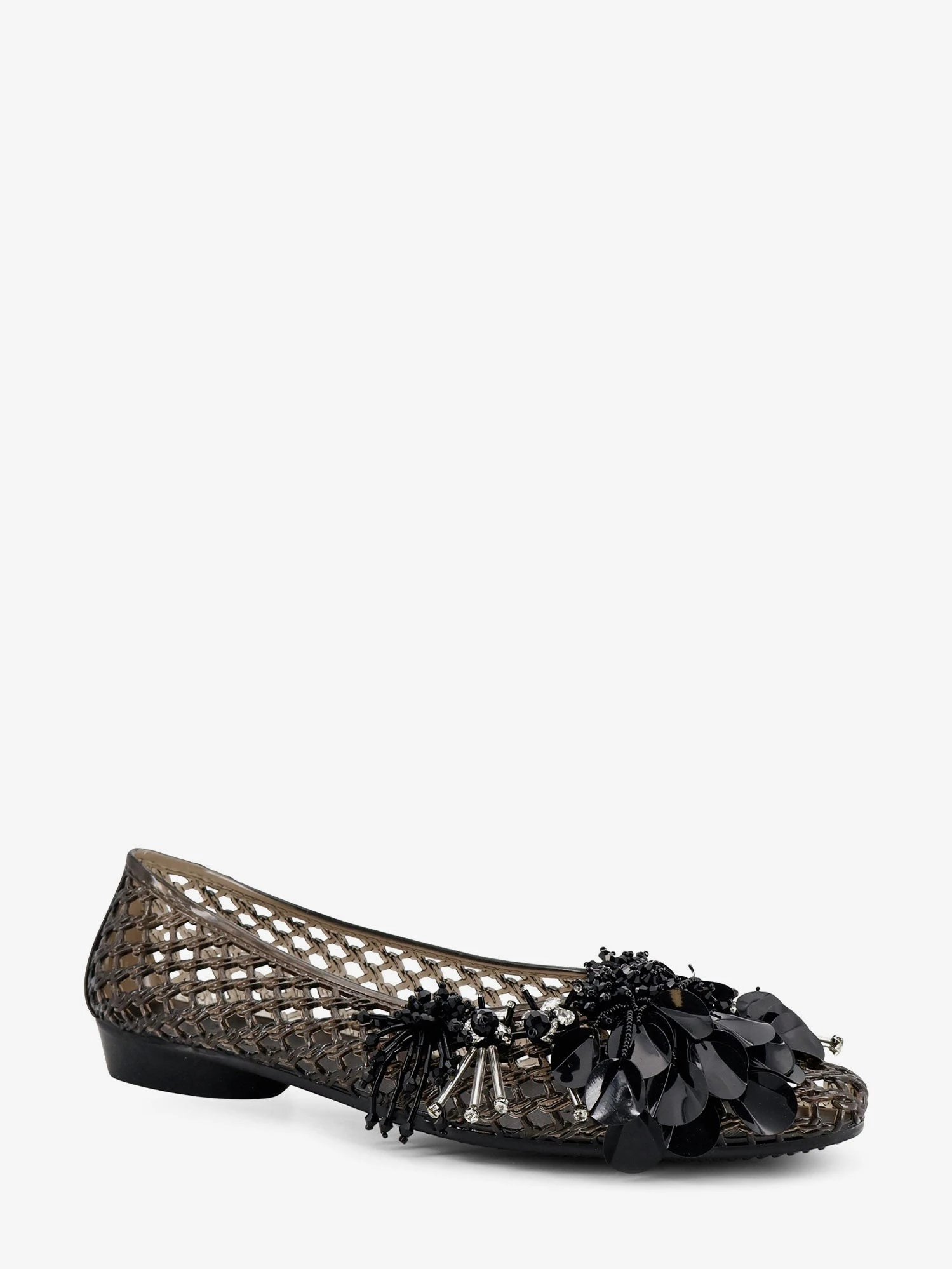 PVC ballerinas with beads on the front.webp