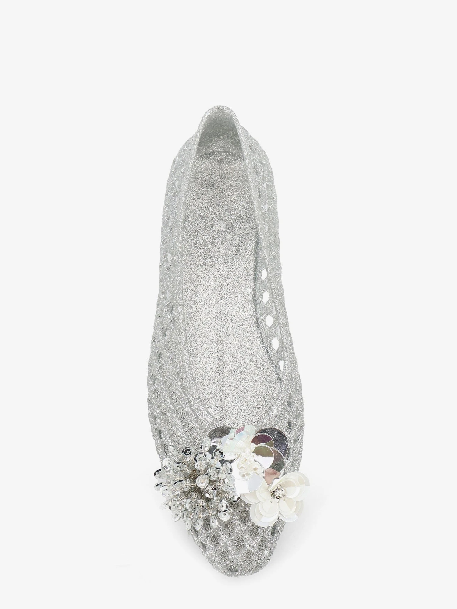 Glitter PVC ballerinas