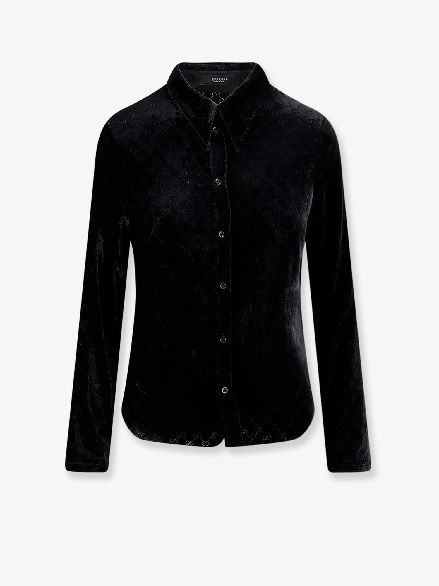 Stretch GG dévoré velvet shirt.webp