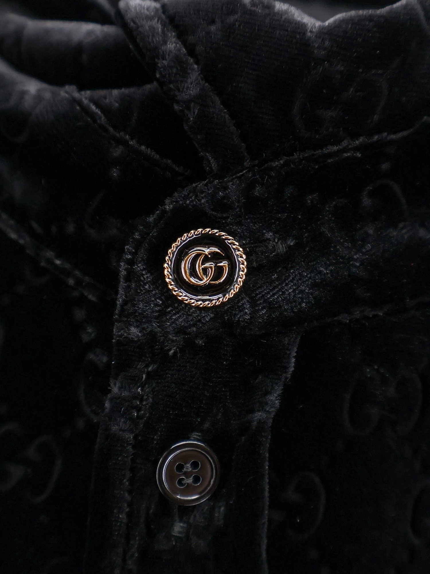 Stretch GG dévoré velvet shirt.webp