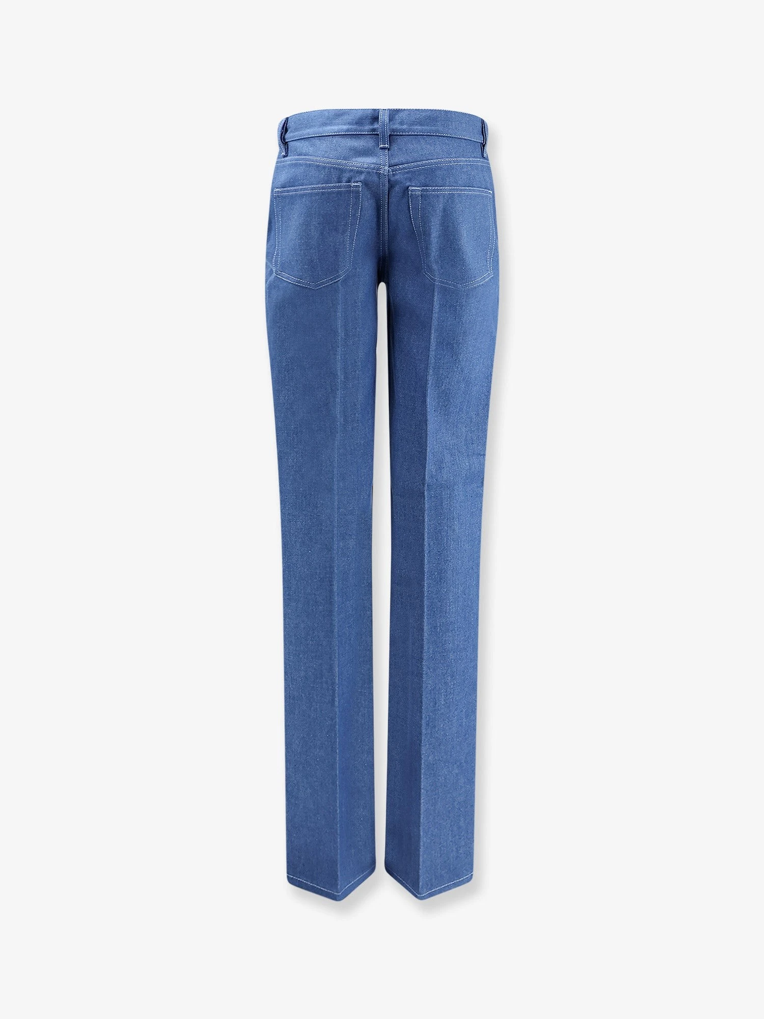 Cotton jeans with iconic frontal Horsebits.webp