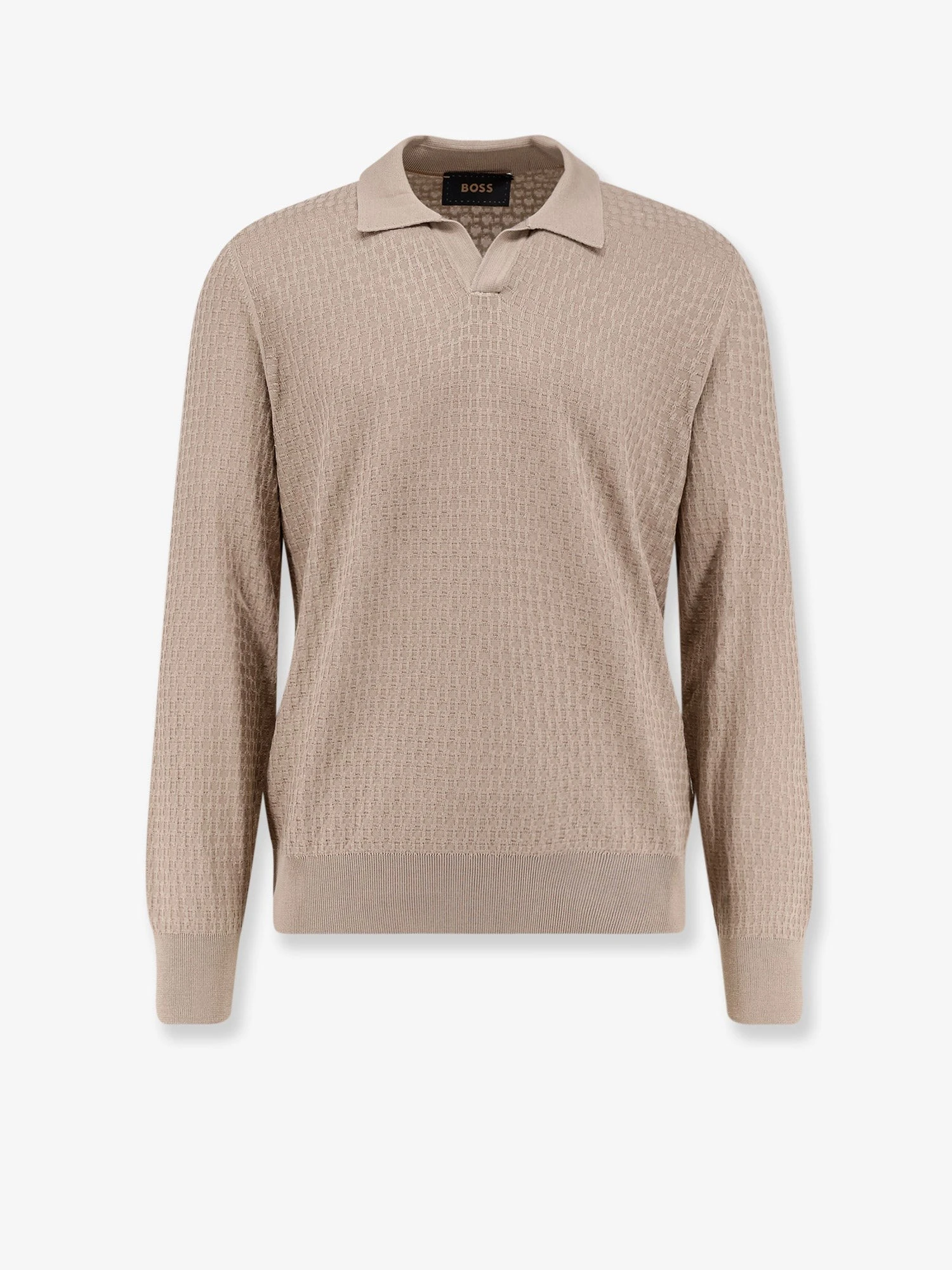 Silk sweater with all-over processing.webp