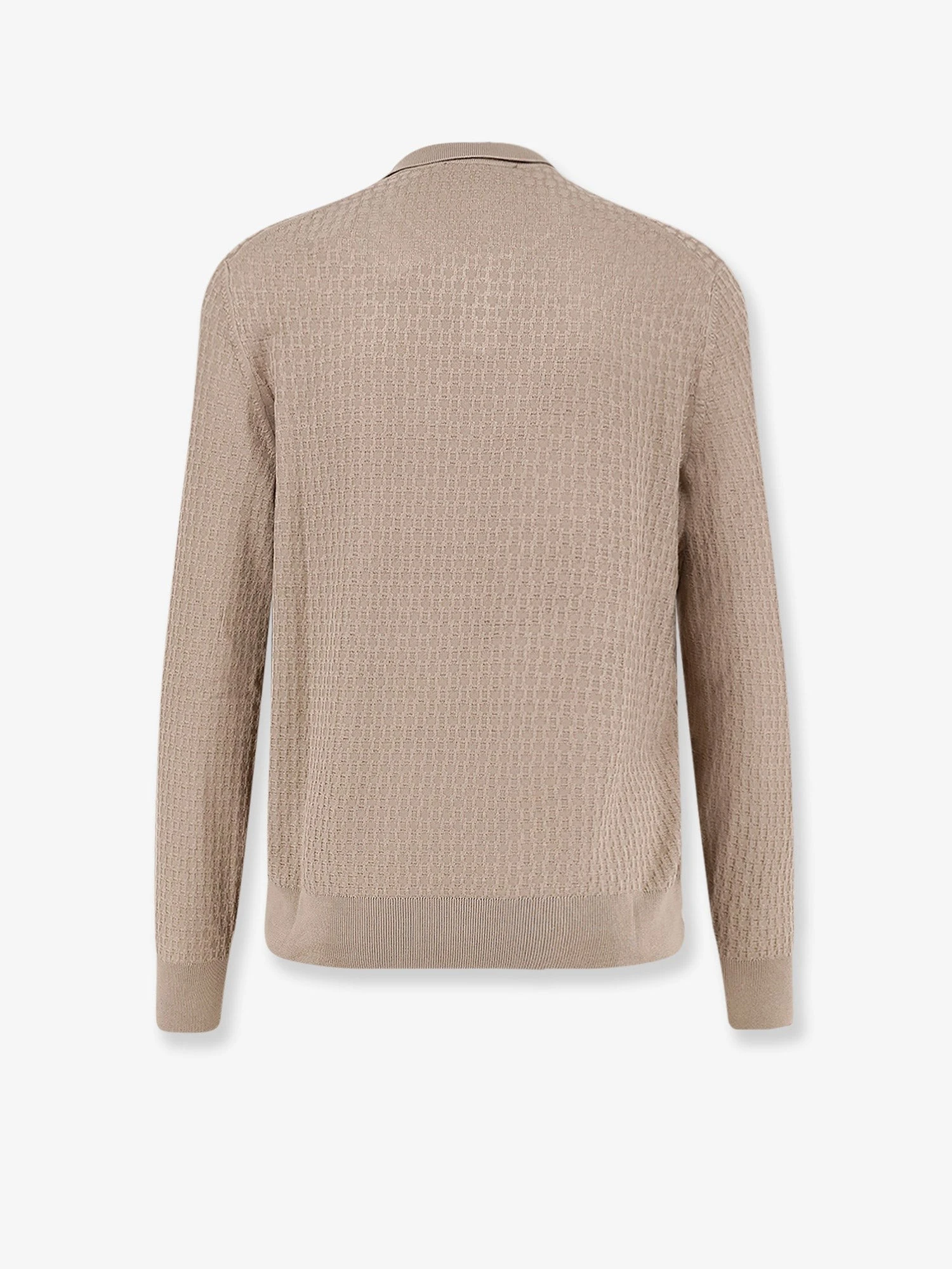 Silk sweater with all-over processing.webp