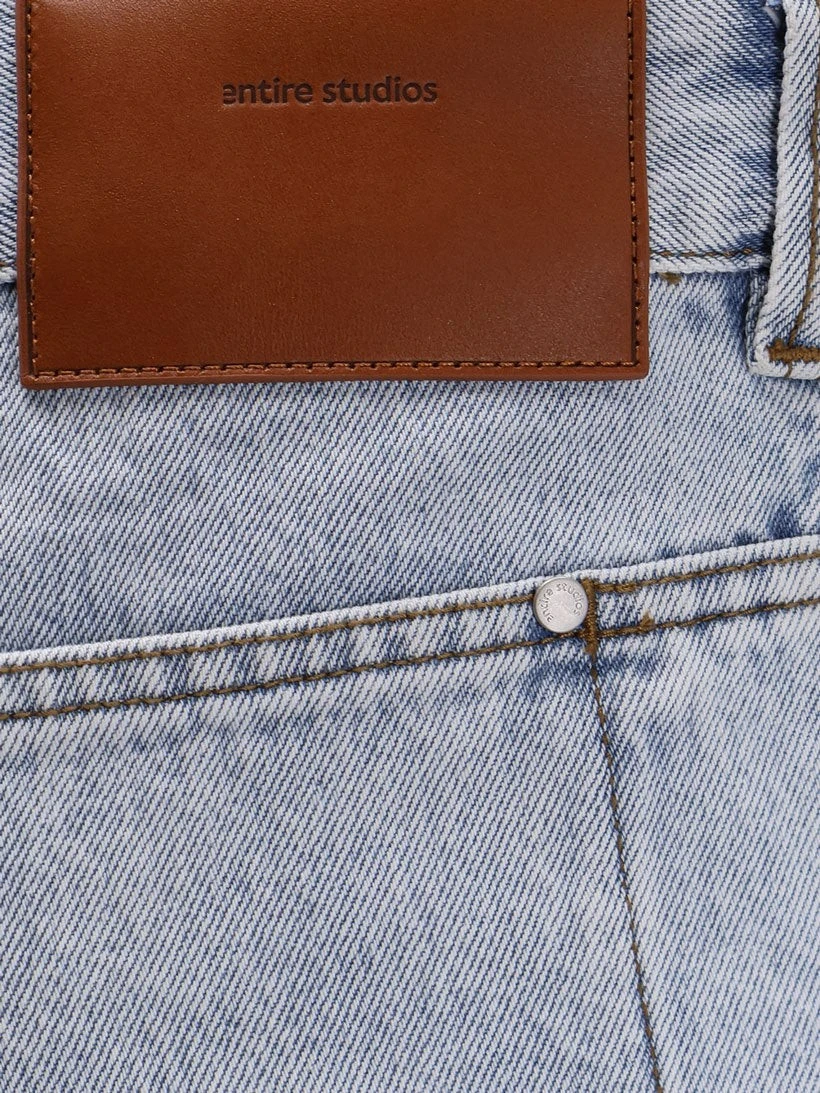 Gem cotton jeans with back leather logo patch.webp