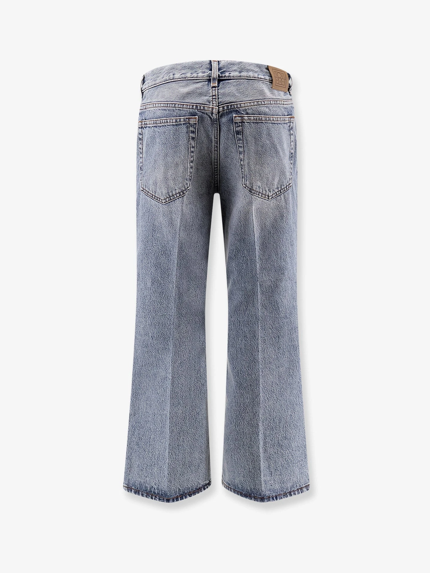 Cotton jeans with flared bottom.webp