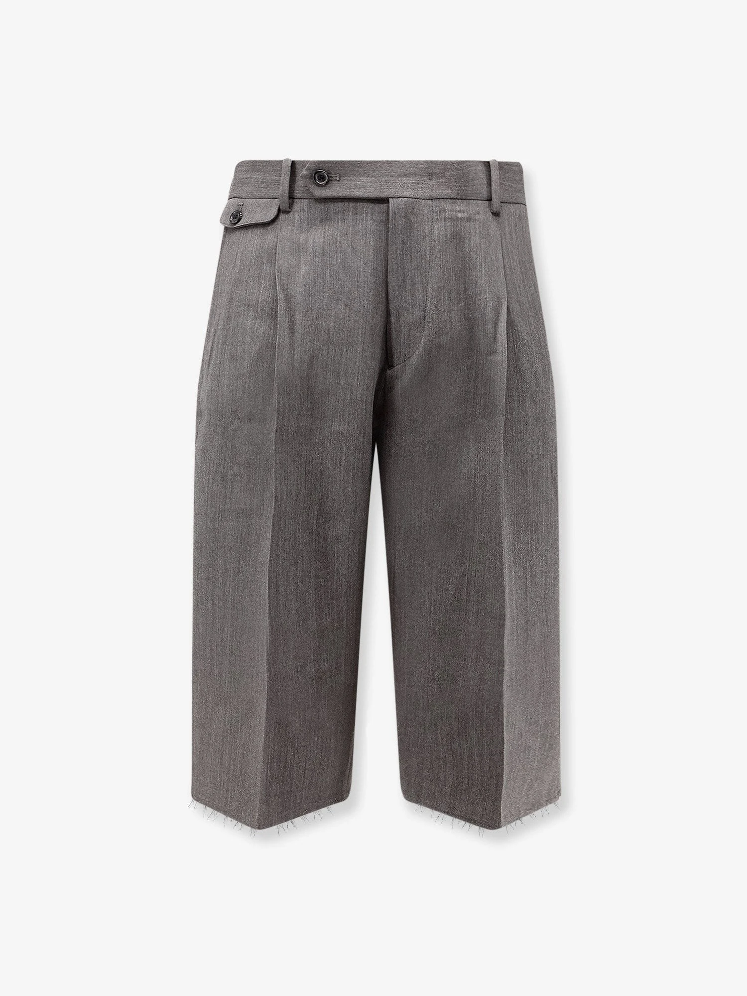 Wool blend bermuda shorts with frontal princes.webp