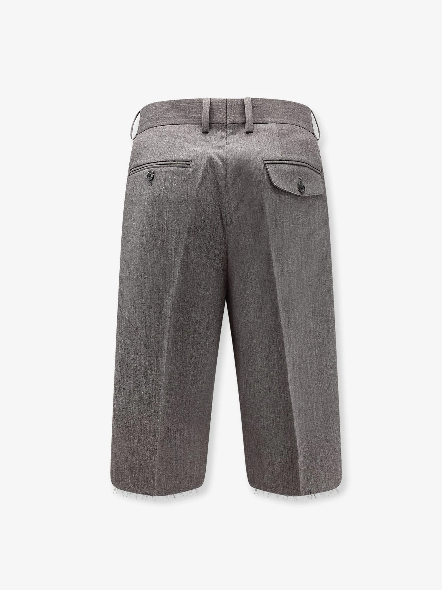 Wool blend bermuda shorts with frontal princes.webp