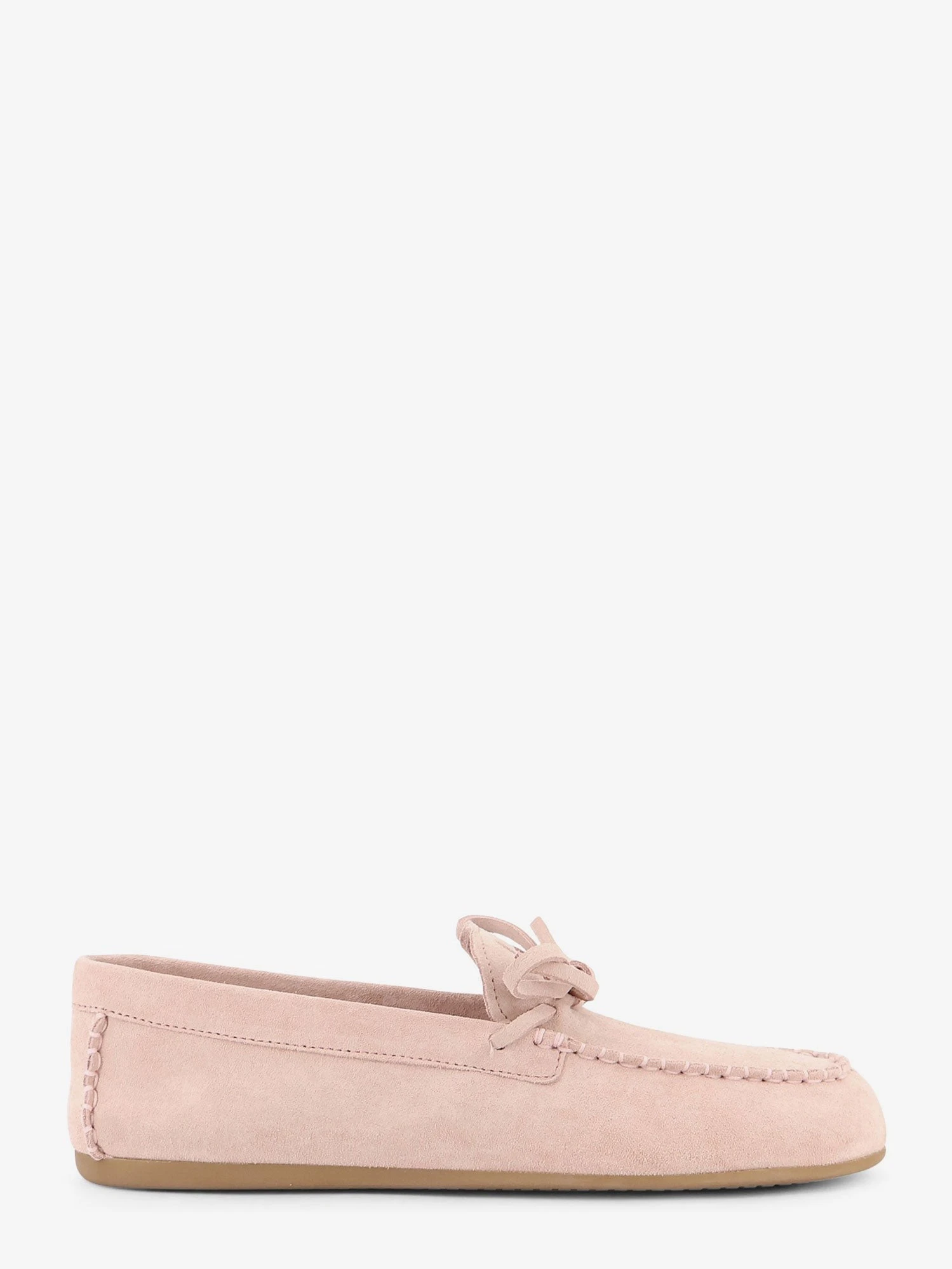 Suede loafer with frontal logo.webp