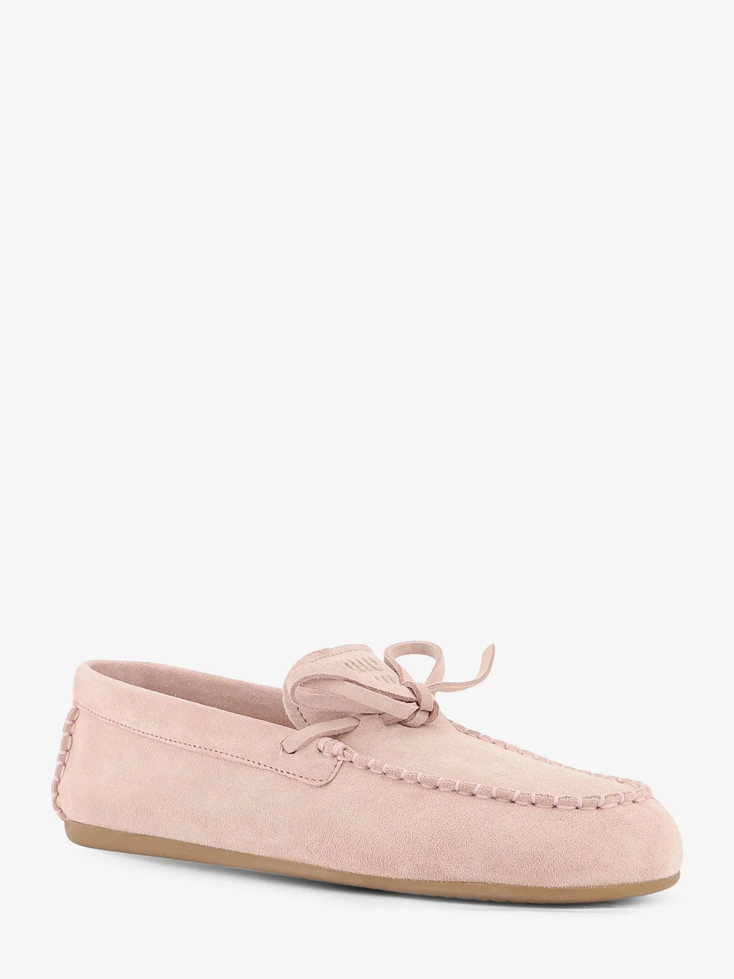 Suede loafer with frontal logo.webp