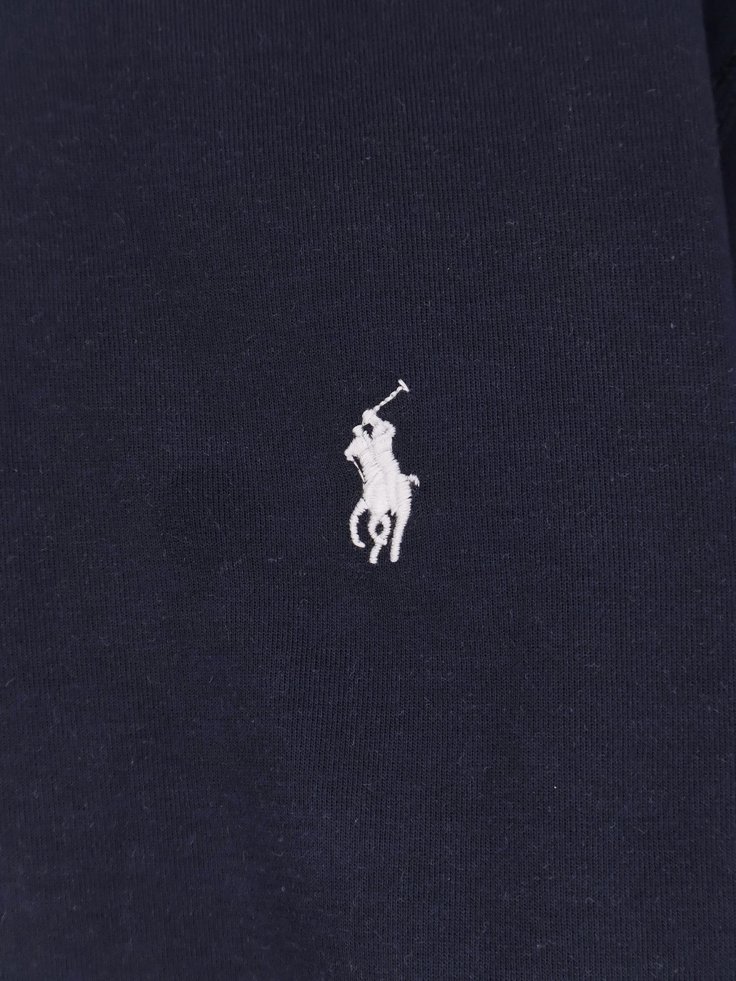 Cotton blend sweatshirt with front embroidered logo.webp