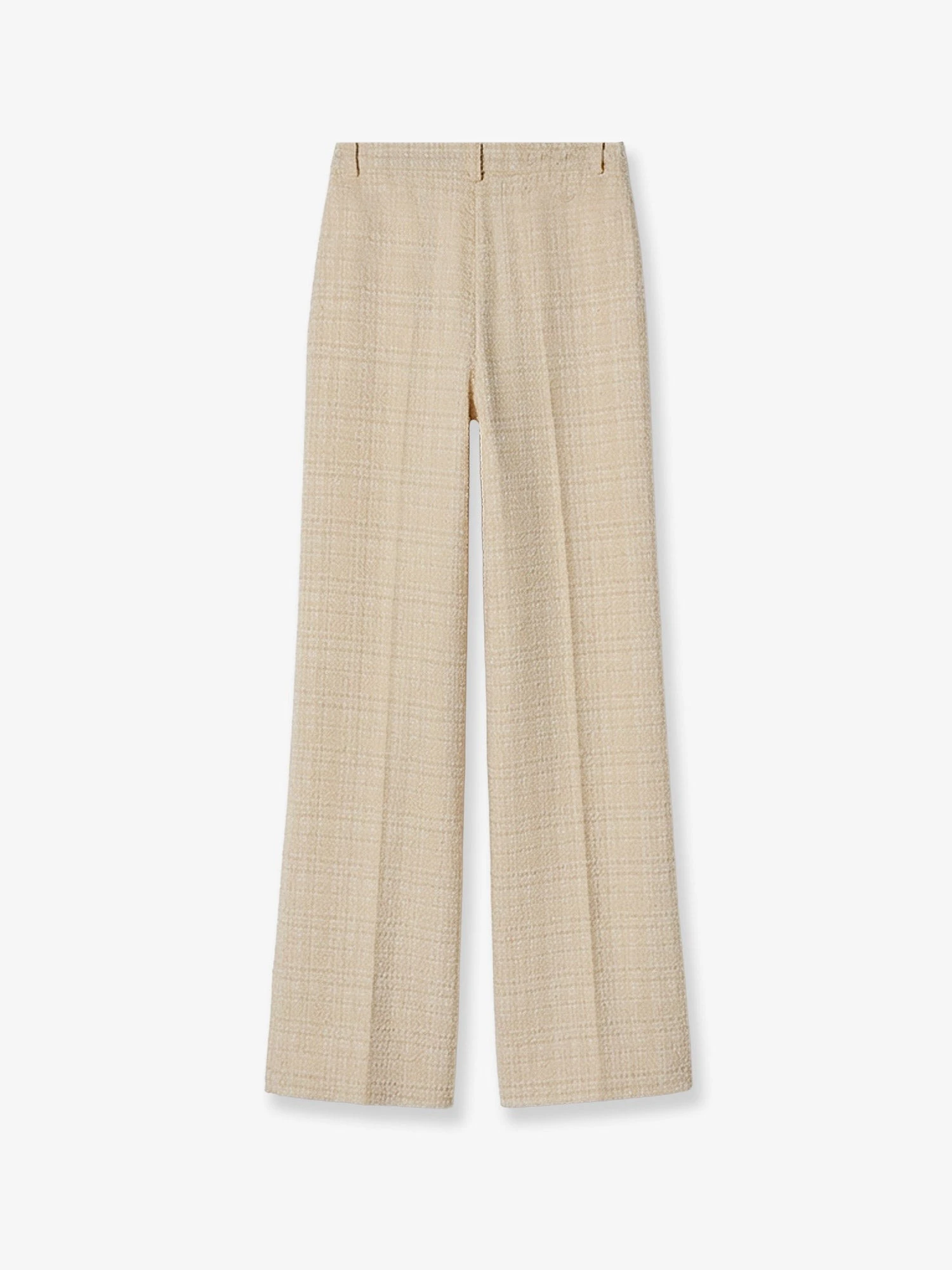 Cotton blend trousers with checked pattern.webp
